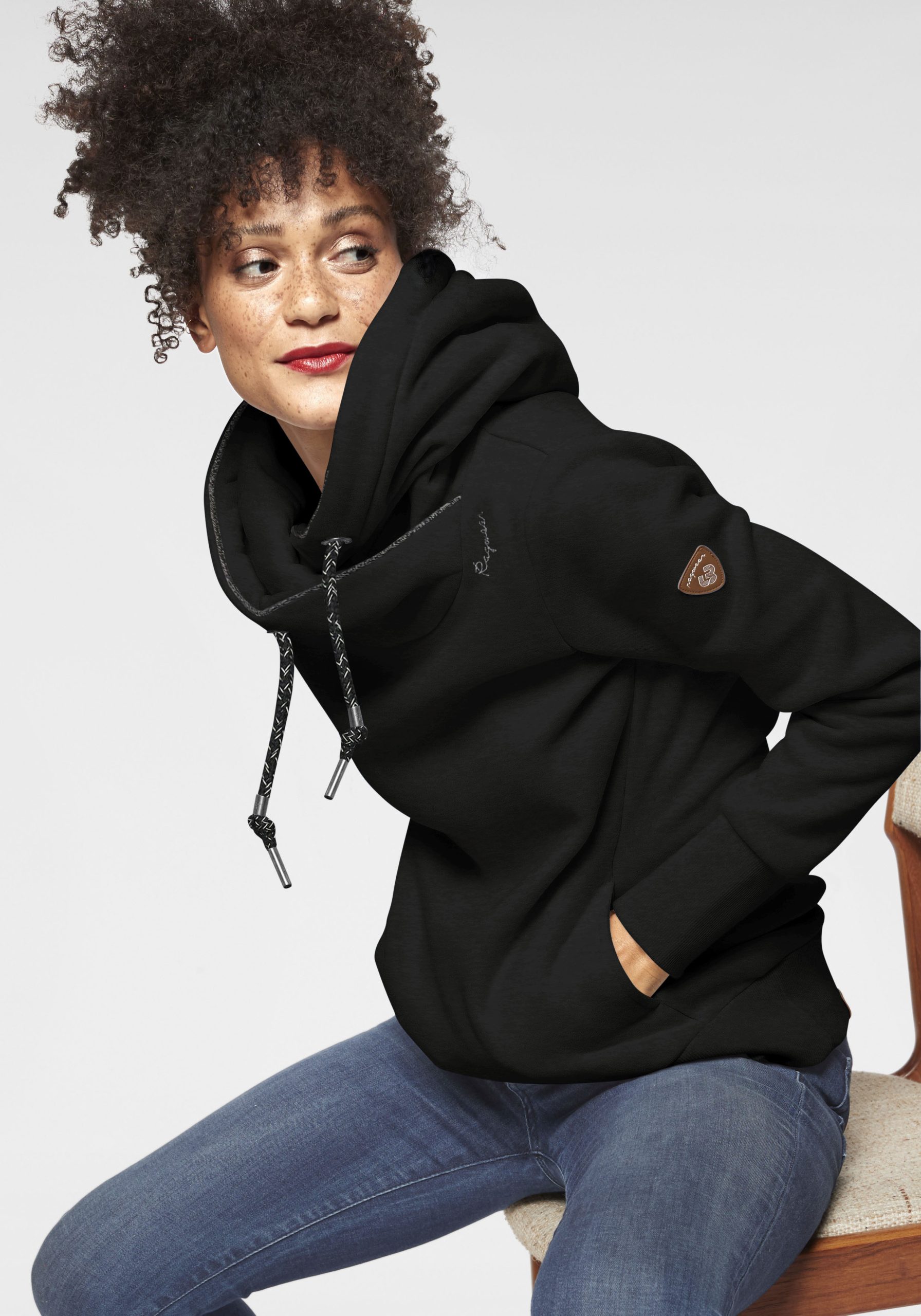 Ragwear Kapuzensweatshirt "GRIPYBUTTON", Sweater mit rustikalen Kordel-Akzenten