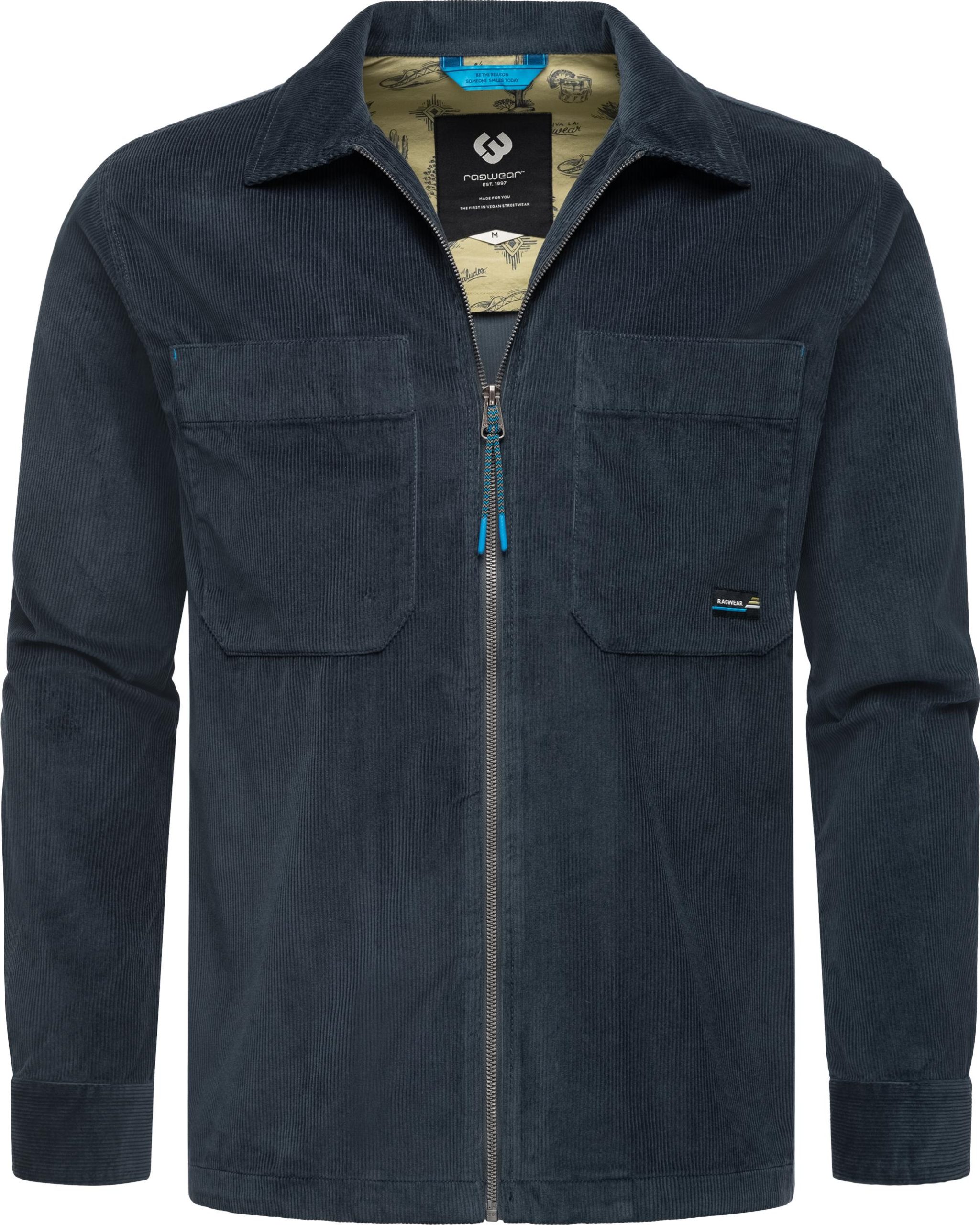 Ragwear Langarmhemd "Cordy" Stylische Herren Hemdjacke aus Cord mit großen Brusttaschen