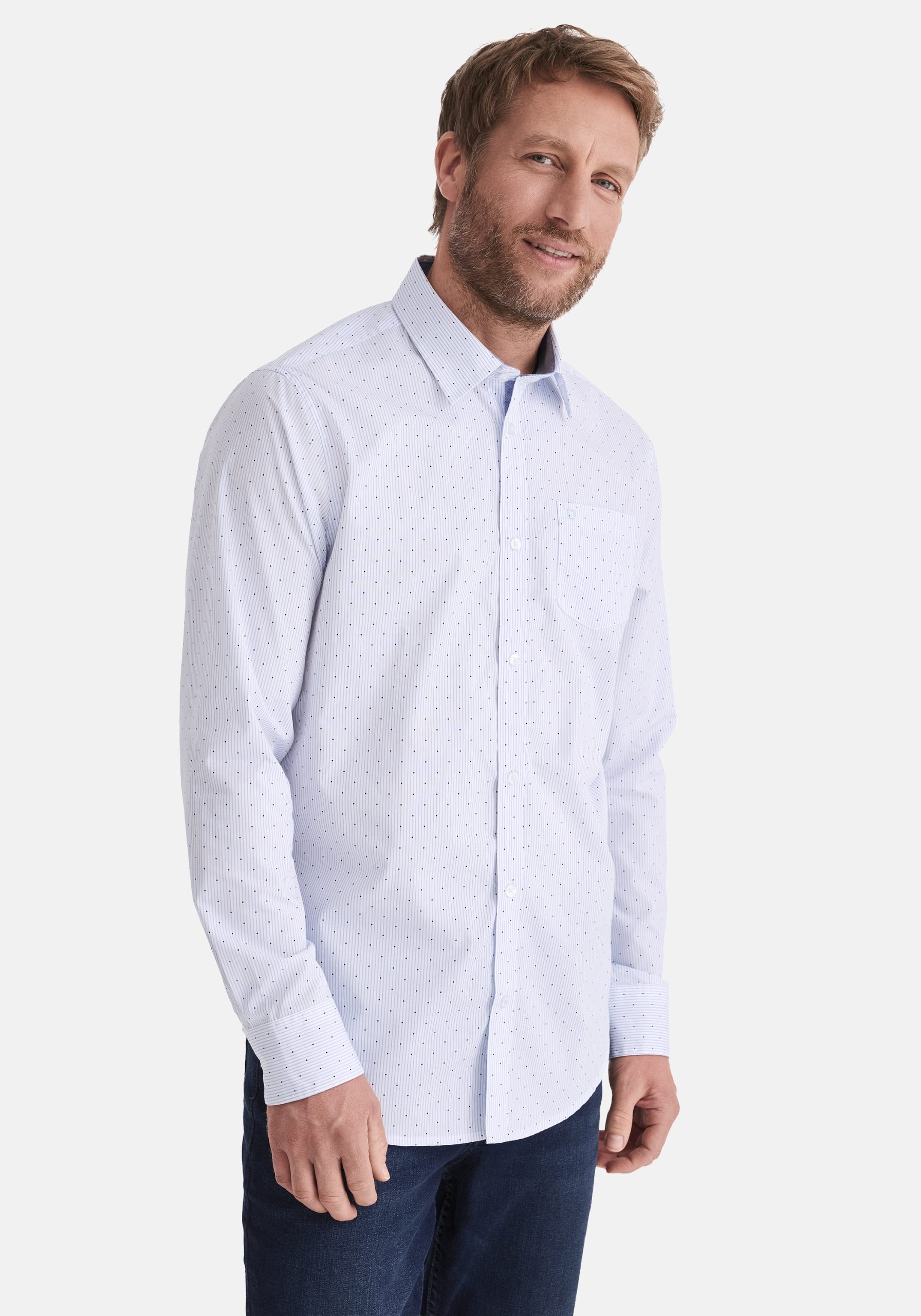 Stooker Men Langarmhemd "HUGH Hemd Langarm Regular Fit", Langarm Hemd Regular Fit für Herren