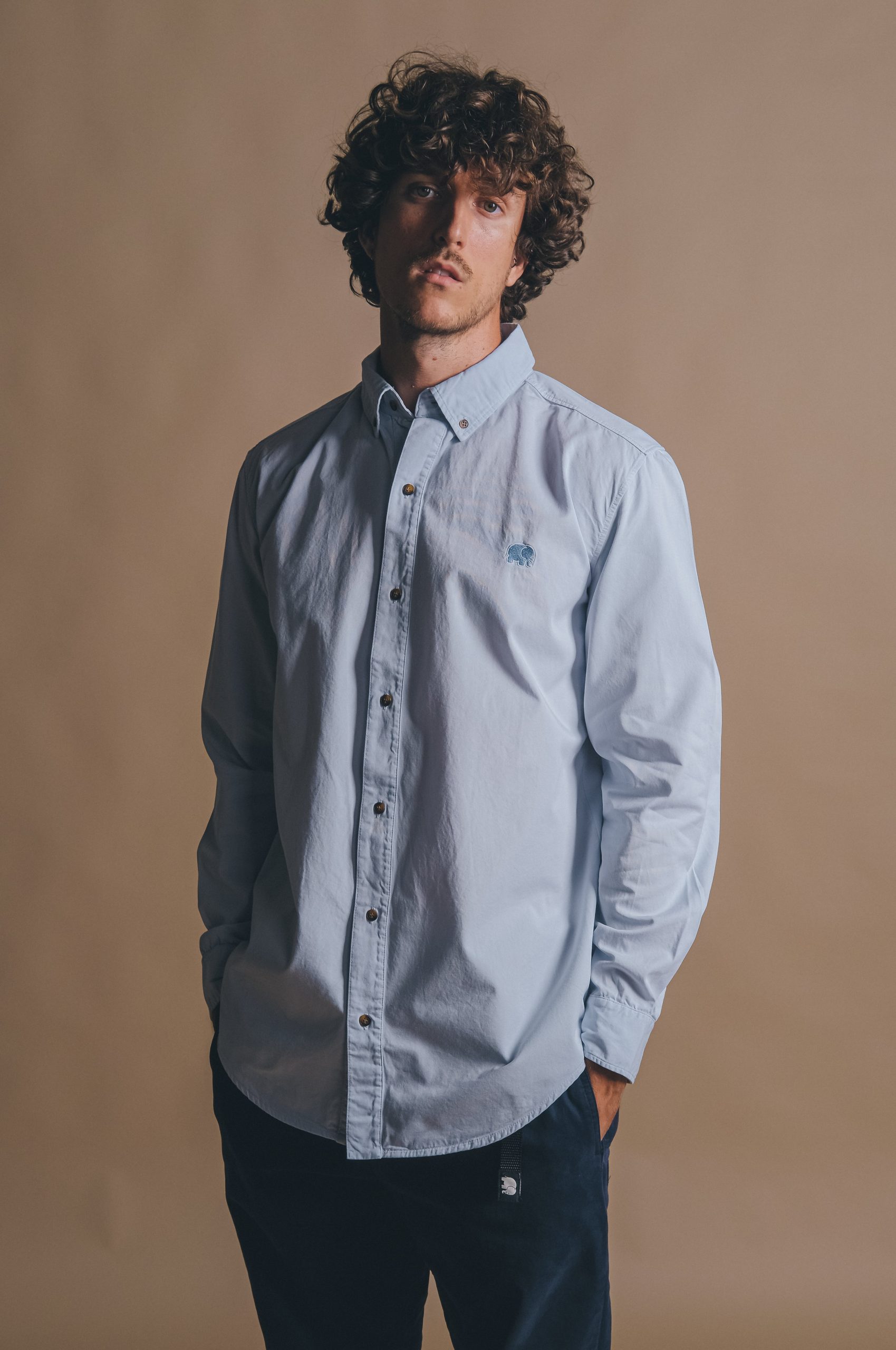 Trendsplant Herren vegan Hemd Postiguet Air Blau