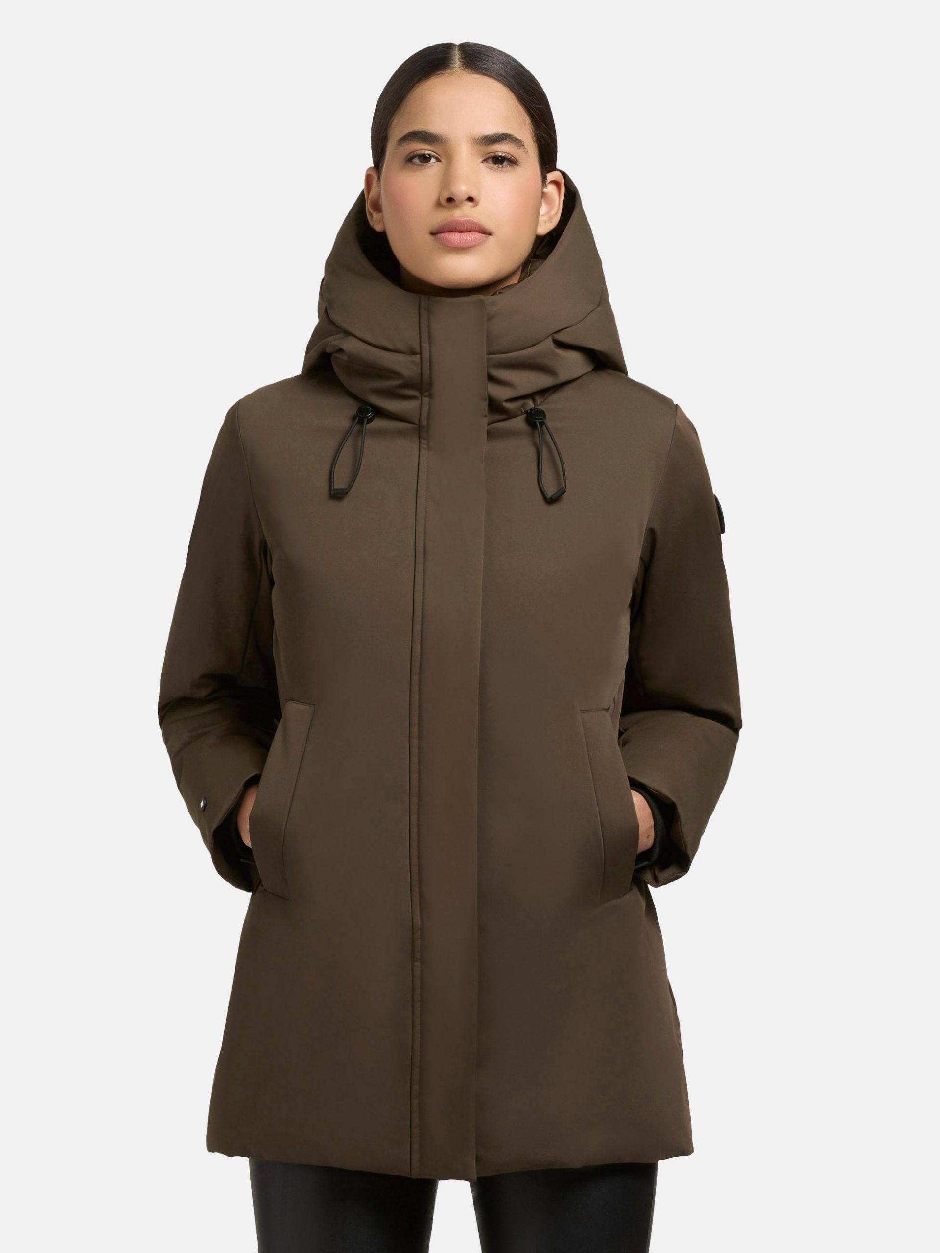 khujo Winterjacke "Palla-YM" mit Kapuze Damen Wintermantel mit verstellbarer Kapuze