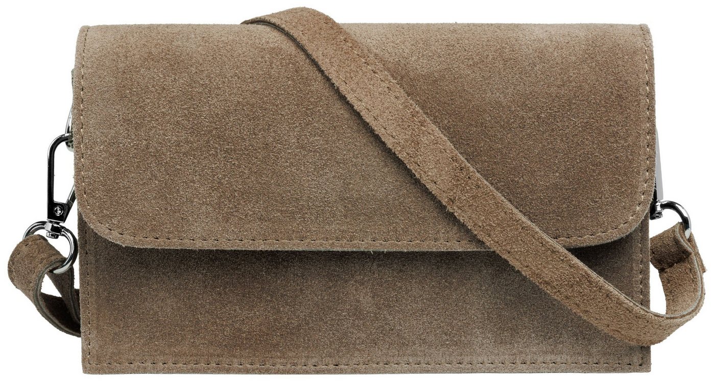 Caspar Umhängetasche Wildleder Dirndltasche Damen Handtasche - PREMIUM LINE - Modell No.846, Trachtentasche, ideal zum Oktoberfest, 100% italienisches Veloursleder