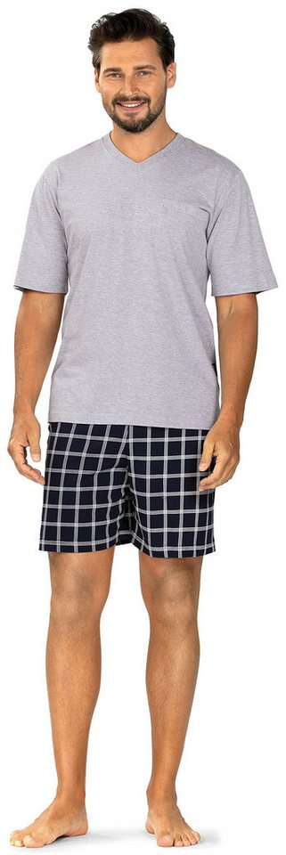Comte Shorty Lunar Lounge (Set, 2 tlg., 2-teilig) Herren Pyjama kurz Shorty Kurzarm Baumwolle auch große Größen