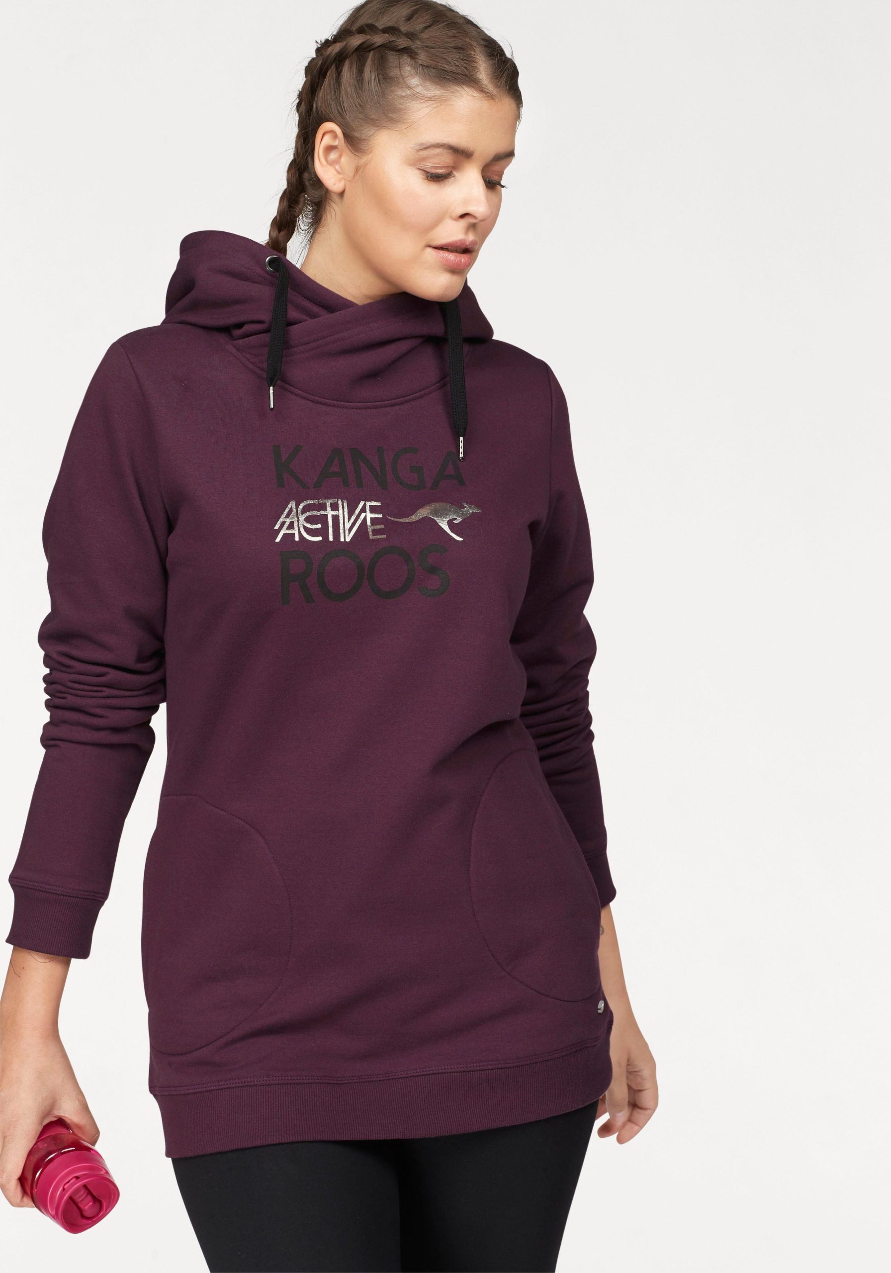 KangaROOS Sweatshirt, lange Ärmel, figurumspielende Passform, große Größen