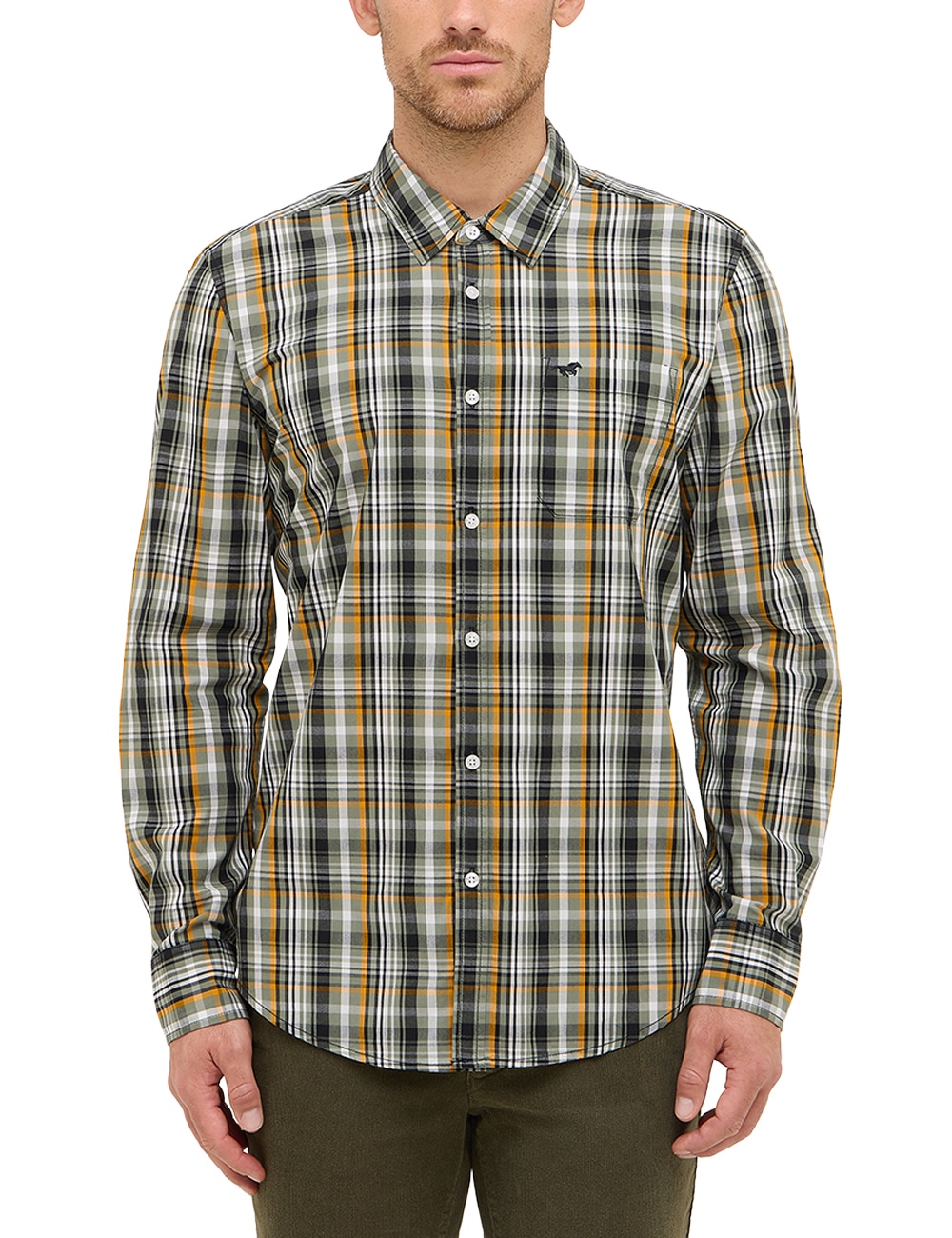 MUSTANG Langarmhemd "Herren Style Chester"