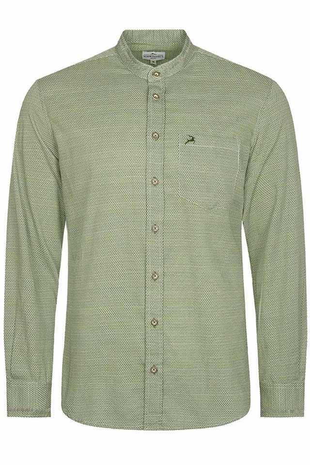 Maddox Trachtenhemd MADDOX Herren Trachtenhemd - Hemd-111, Grün - Bau