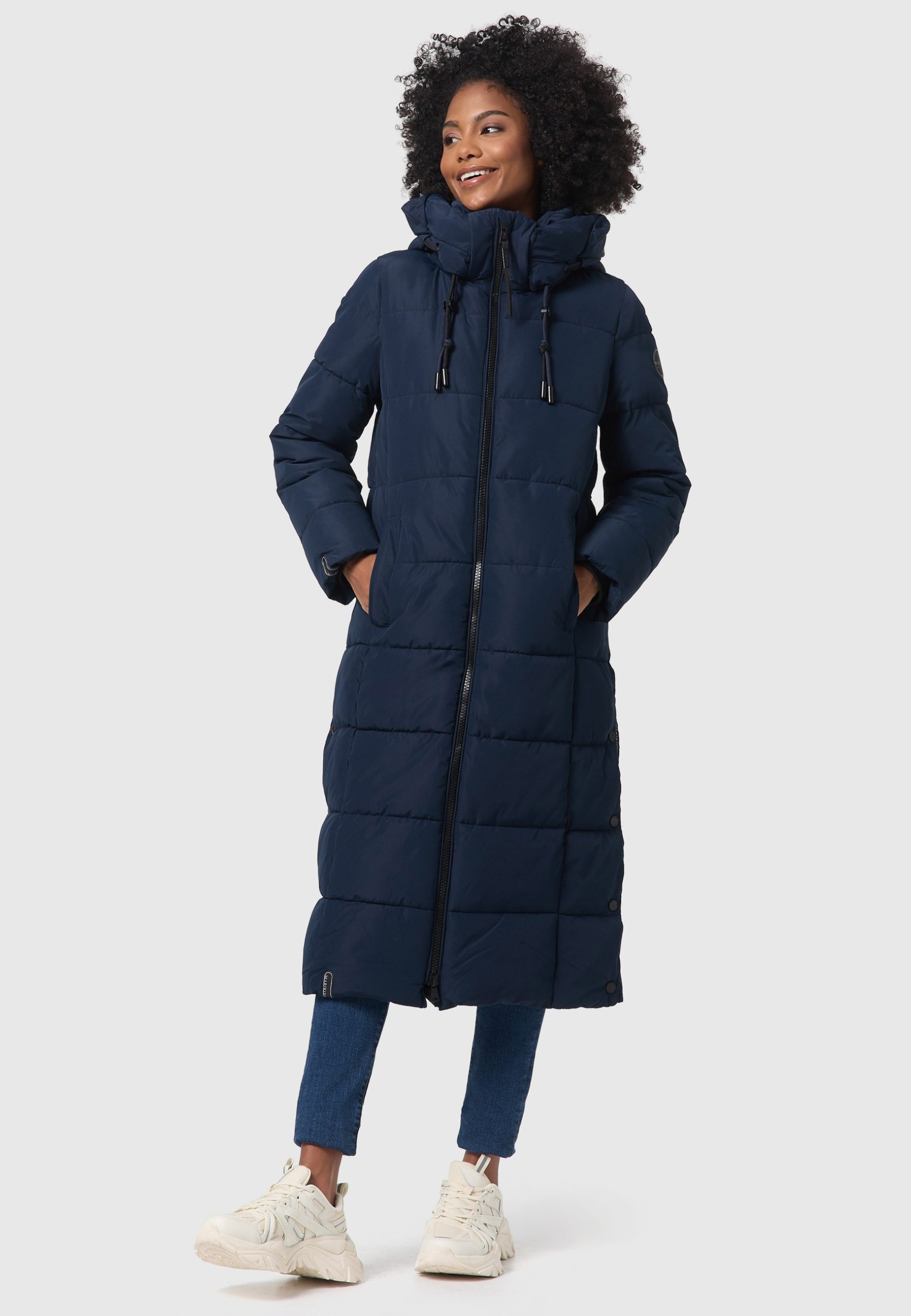Marikoo Winterjacke "Nadeshikoo XIV" extra langer Winter Mantel gesteppt