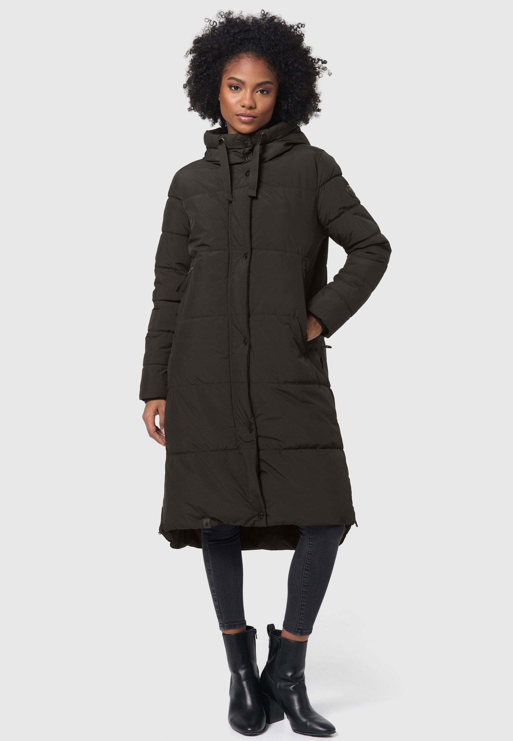 Marikoo Winterjacke "Soranaa" langer Winter Mantel mit Kapuze