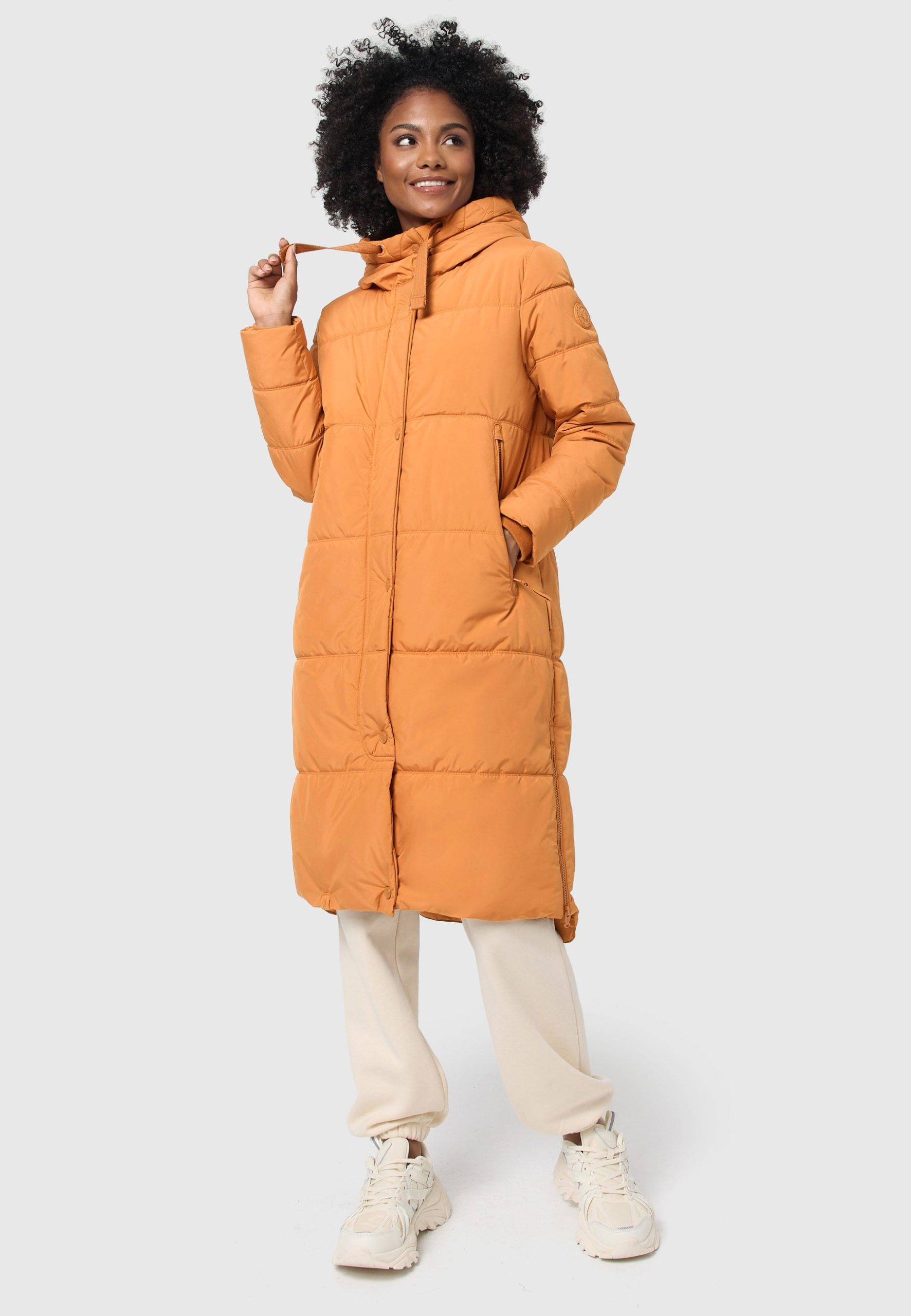 Marikoo Winterjacke "Soranaa" langer Winter Mantel mit Kapuze