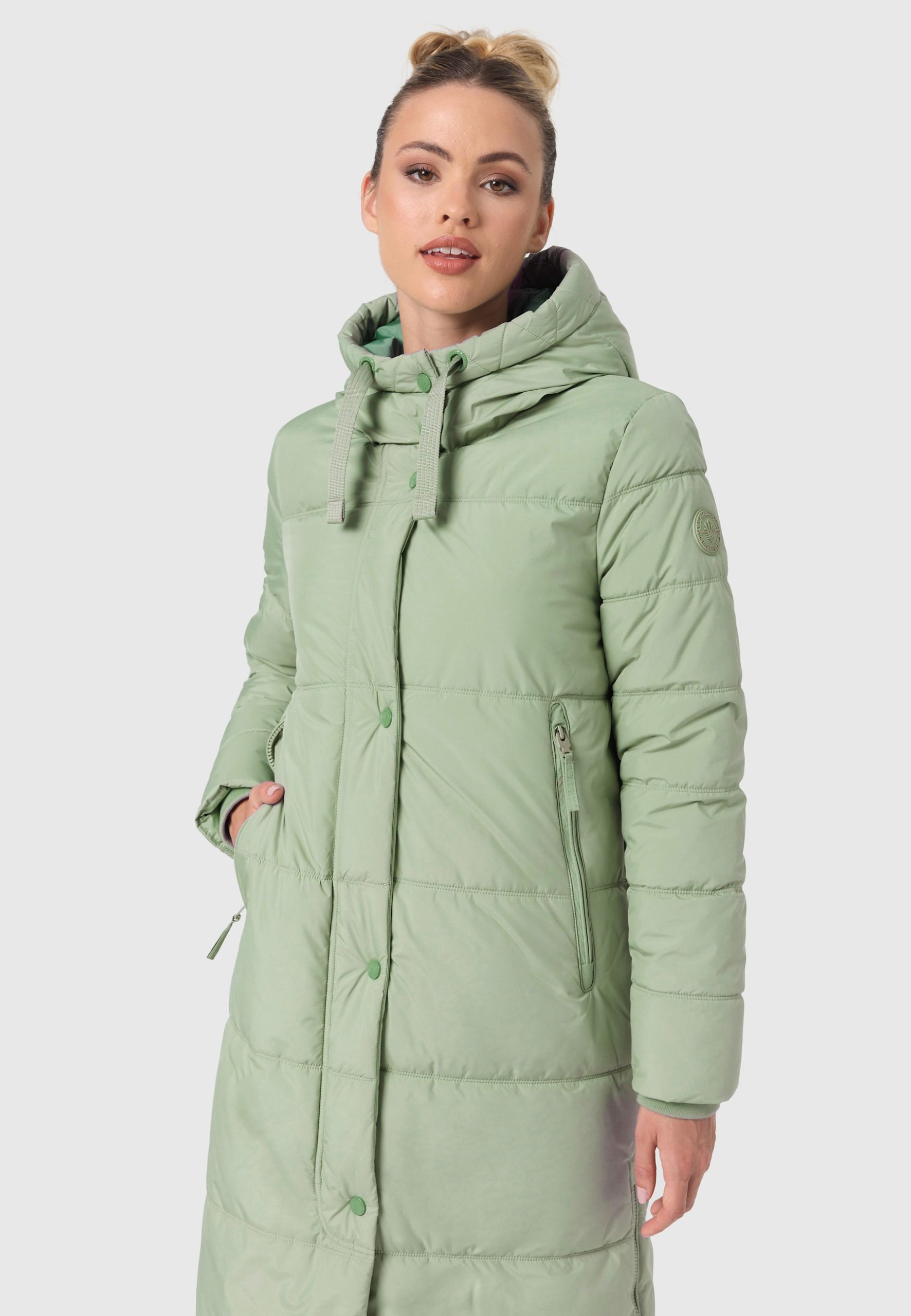 Marikoo Winterjacke "Soranaa" langer Winter Mantel mit Kapuze