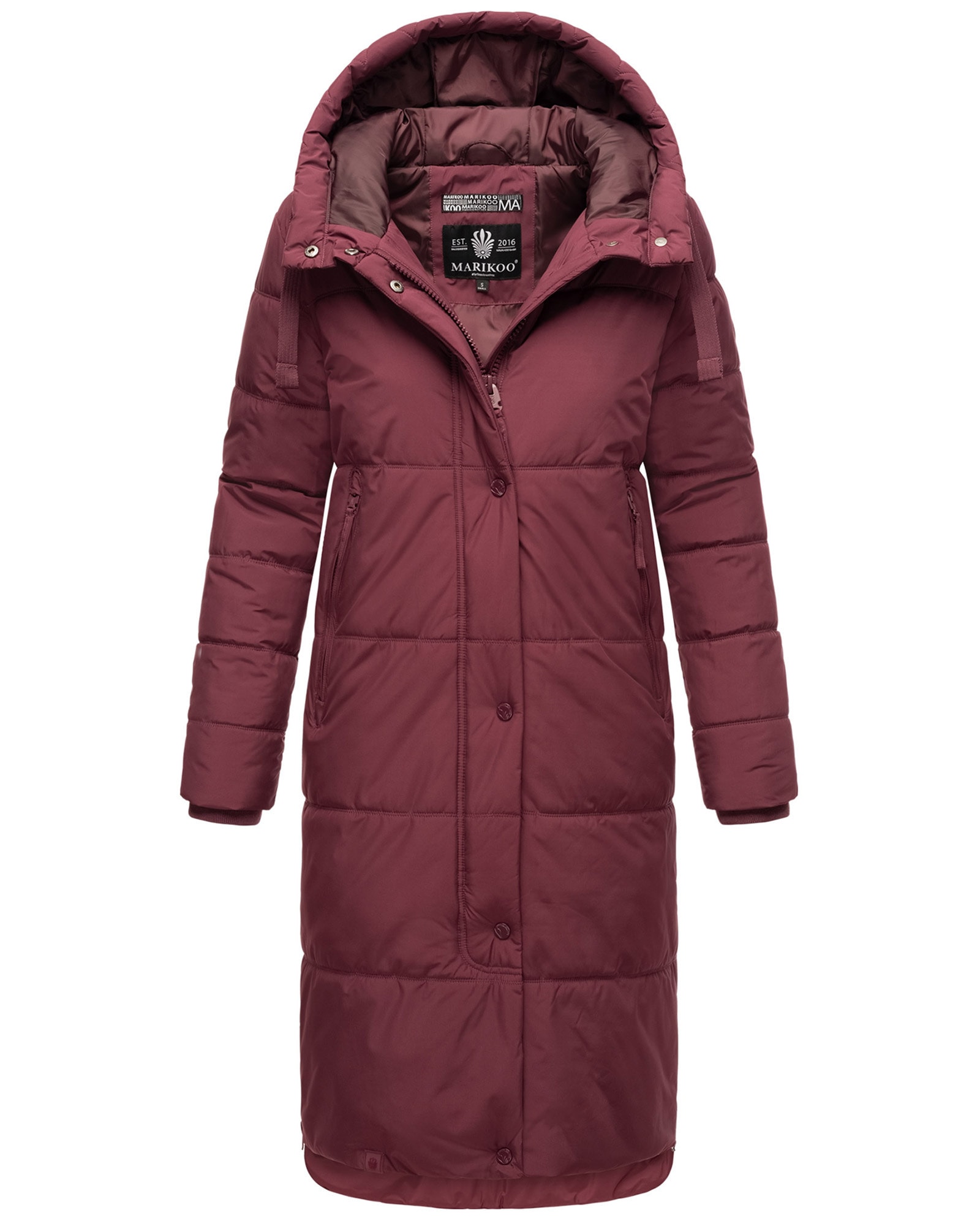Marikoo Winterjacke "Soranaa" langer Winter Mantel mit Kapuze