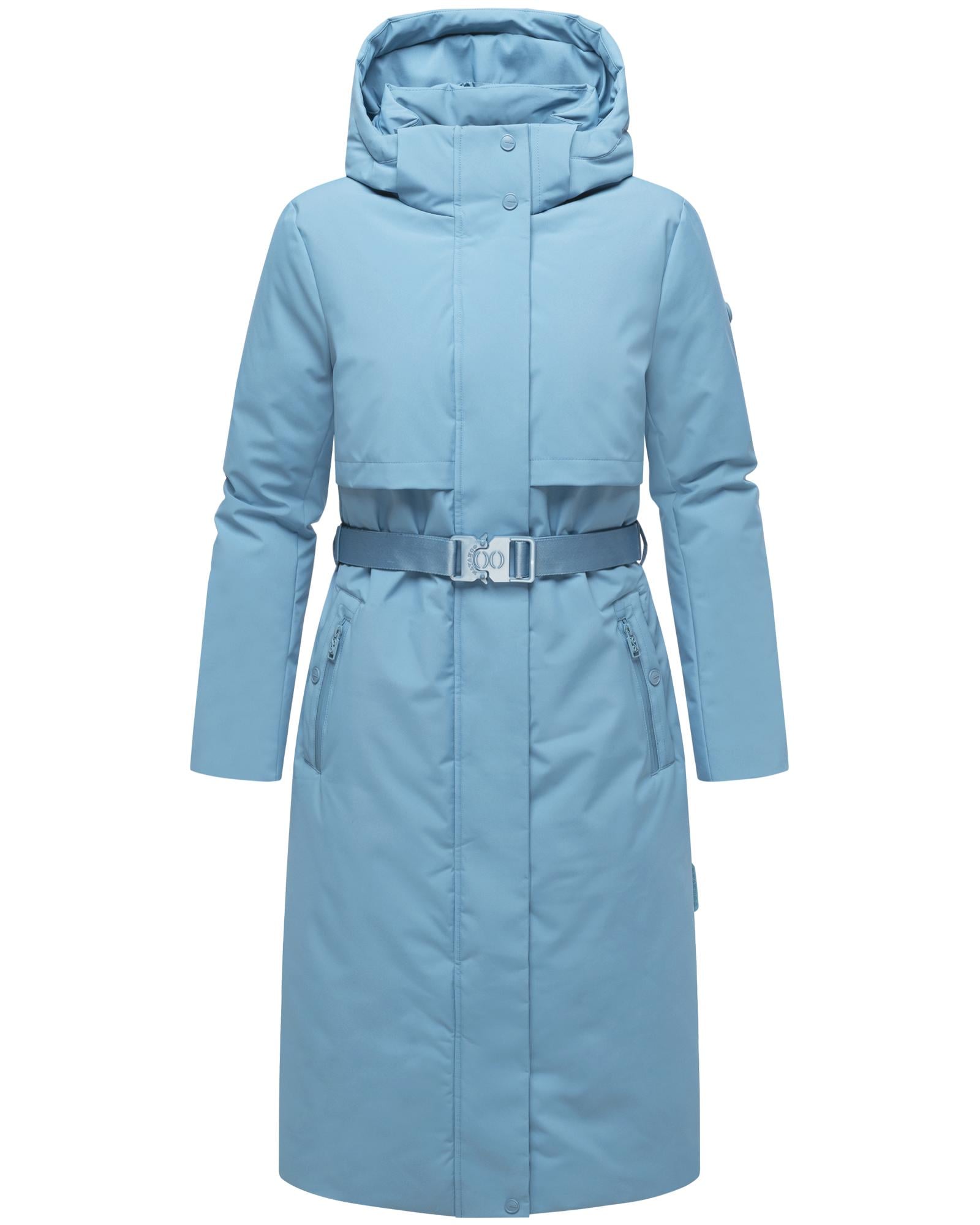 Navahoo Wintermantel "Waldbummler 14" Wasserabweisender Winterparka mit Kapuze und Taillengürtel