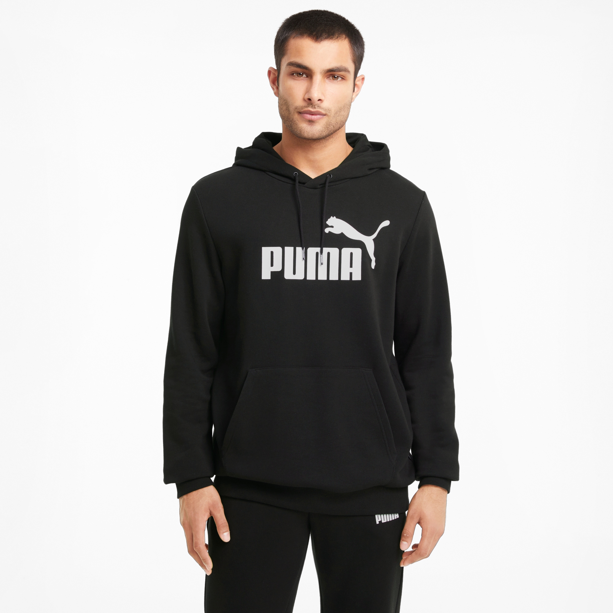 PUMA Kapuzensweatshirt "ESS BIG LOGO HOODIE TR", sportlicher Stil, mit Kängurutasche, Regular Fit