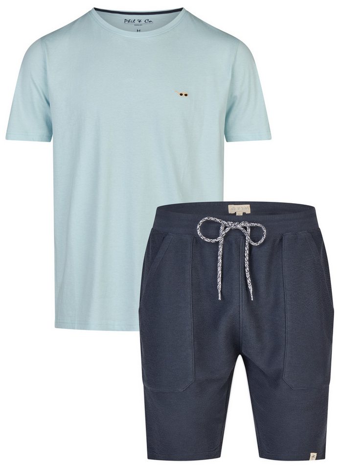 Phil & Co. Shorty Cool Comfort (Set, 2 tlg., 2-teilig) Herren Schlafanzug Pyjama kurz Hmewear Loungewear Baumwolle Kurzarm