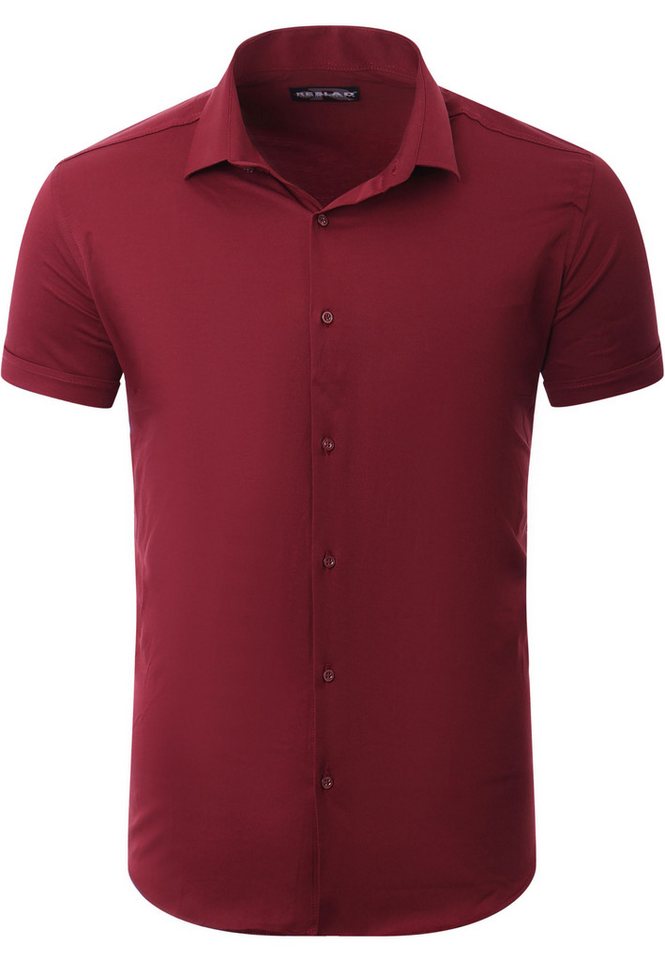 Reslad Kurzarmhemd Reslad Hemd Herren Kurzarm Einfarbig RS-7025 (Kurzarmhemd) Business Hemden Freizeithemd Sommerhemd Bügelleicht