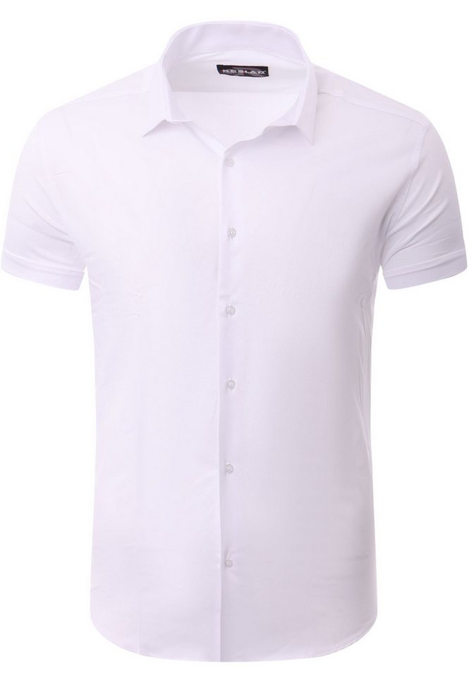 Reslad Kurzarmhemd Reslad Hemd Herren Kurzarm Einfarbig RS-7025 (Kurzarmhemd) Business Hemden Freizeithemd Sommerhemd Bügelleicht