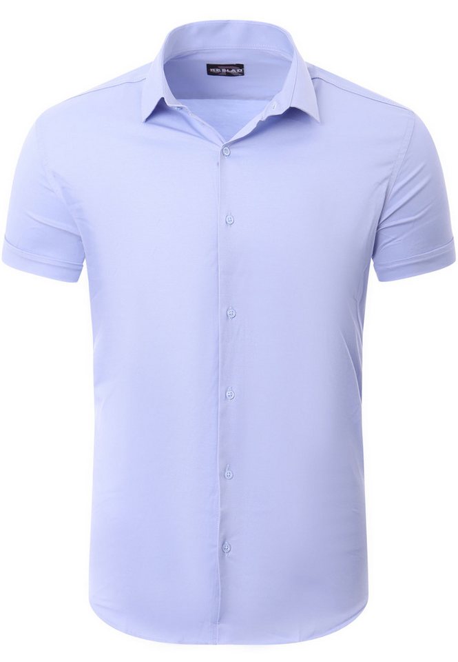 Reslad Kurzarmhemd Reslad Hemd Herren Kurzarm Einfarbig RS-7025 (Kurzarmhemd) Business Hemden Freizeithemd Sommerhemd Bügelleicht