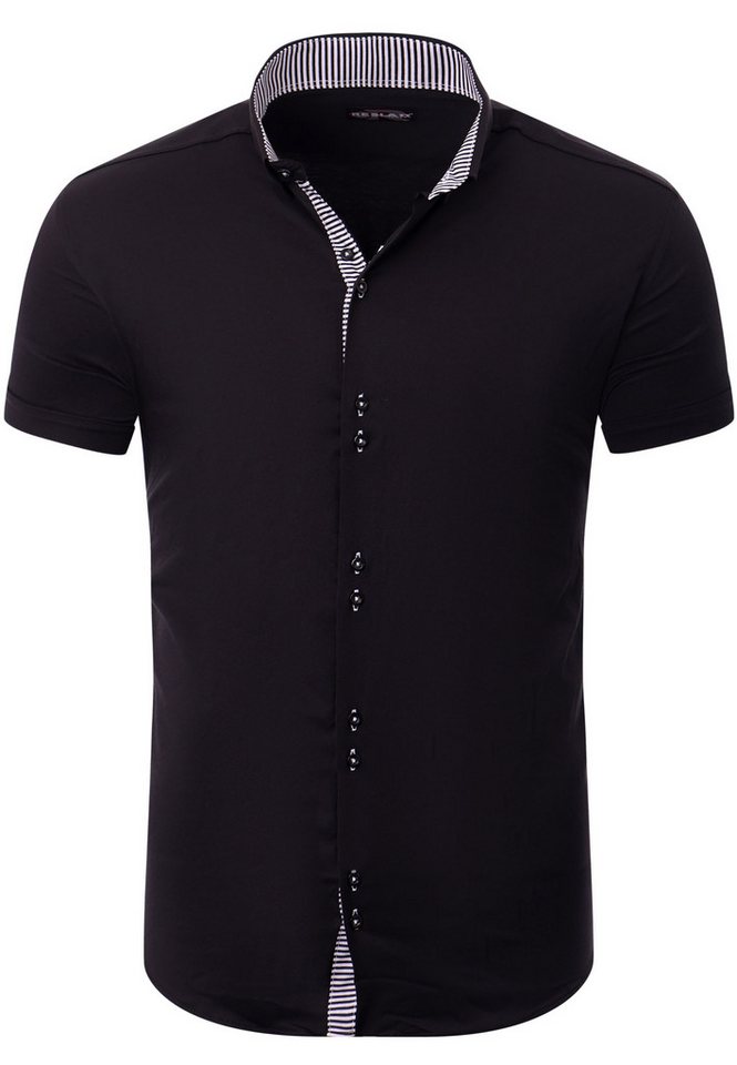 Reslad Kurzarmhemd Reslad Hemd Herren Kurzarm RS-7035 (Kurzarmhemd) Freizeithemd Business Hemden Sommerhemd Bügelleicht