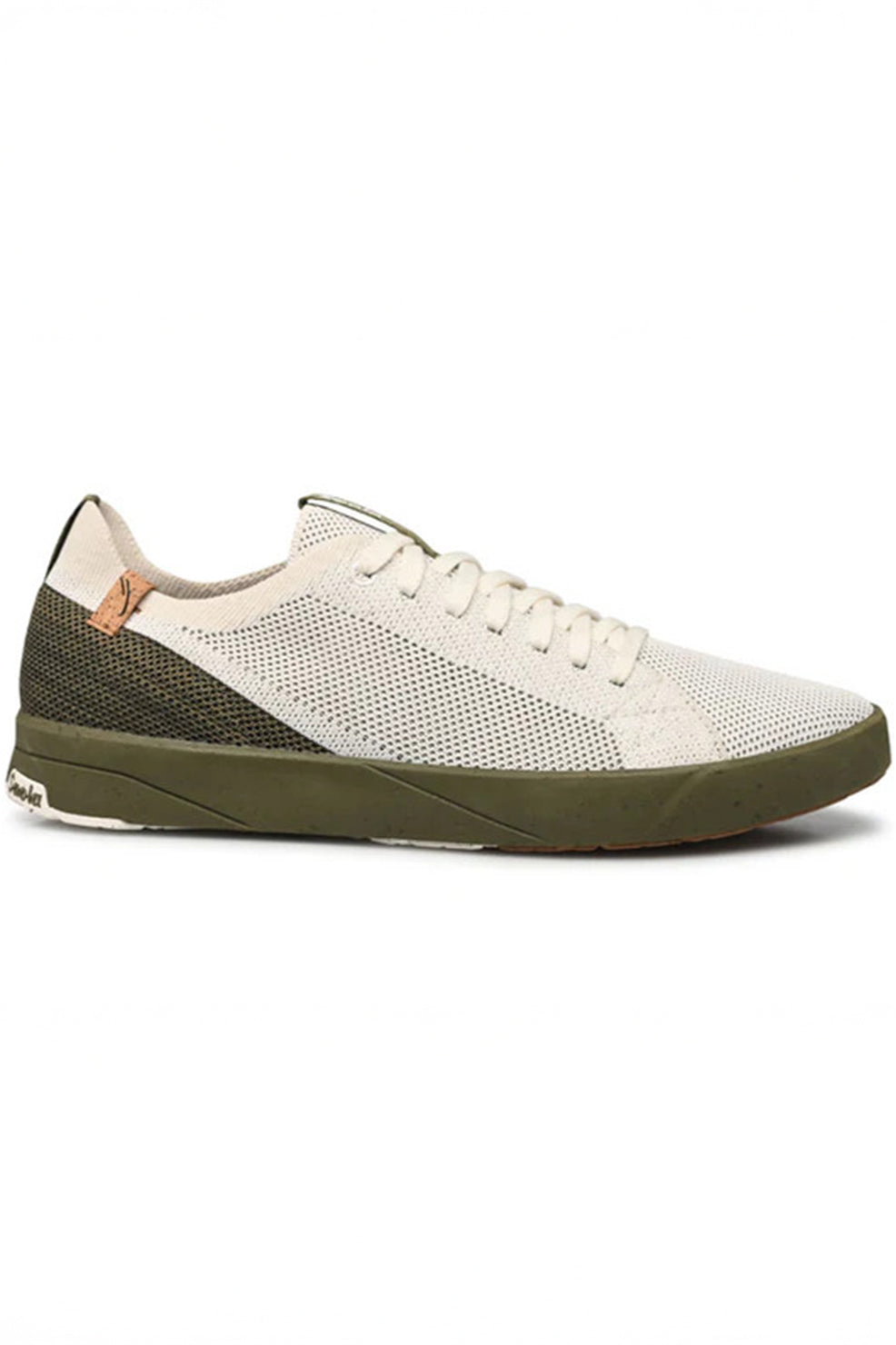 SAOLA Herren vegan Sneaker Cannon Knit 2.0 Weiß/Burnt Olive