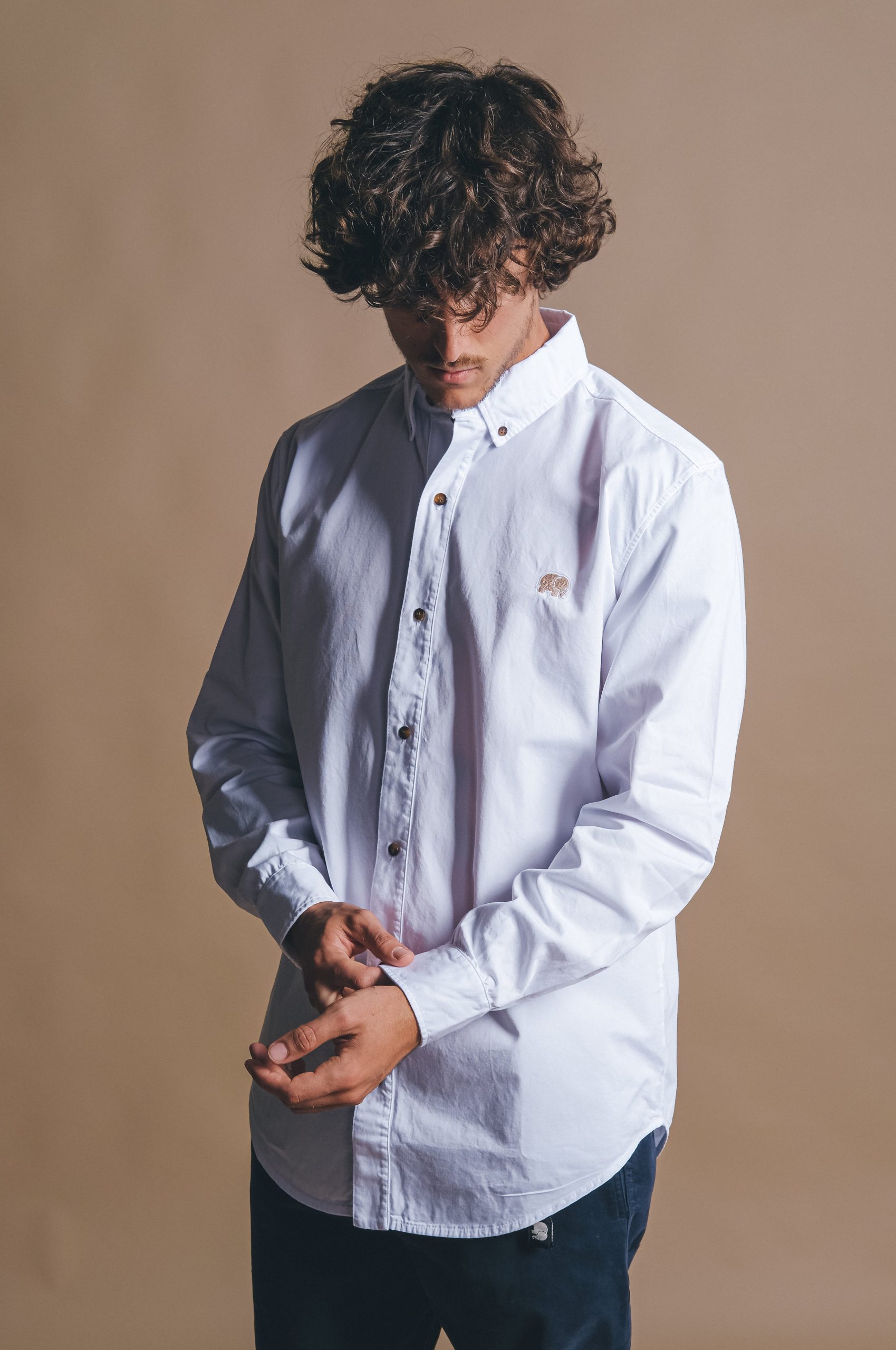 Trendsplant Herren vegan Hemd Postiguet Hellweiß