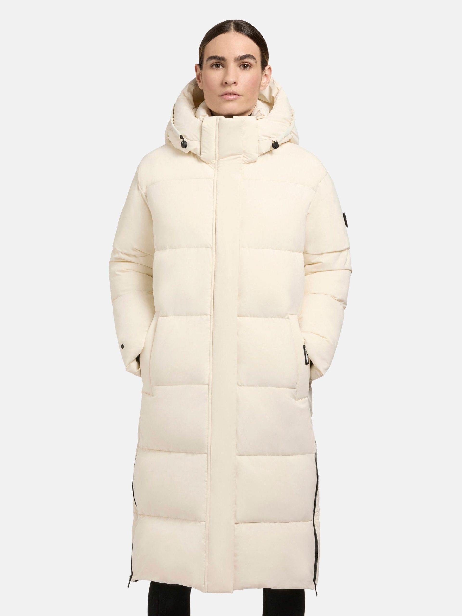 khujo Steppmantel "Rachel Matt-YM" Warmer gesteppter Damen Mantel mit (abnehmbarer Kapuze)