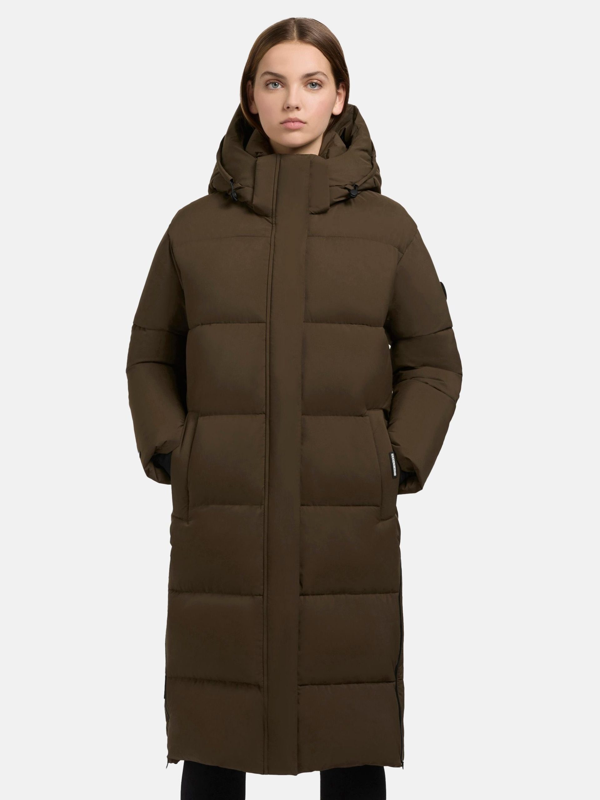 khujo Steppmantel "Rachel Matt-YM" Warmer gesteppter Damen Mantel mit (abnehmbarer Kapuze)