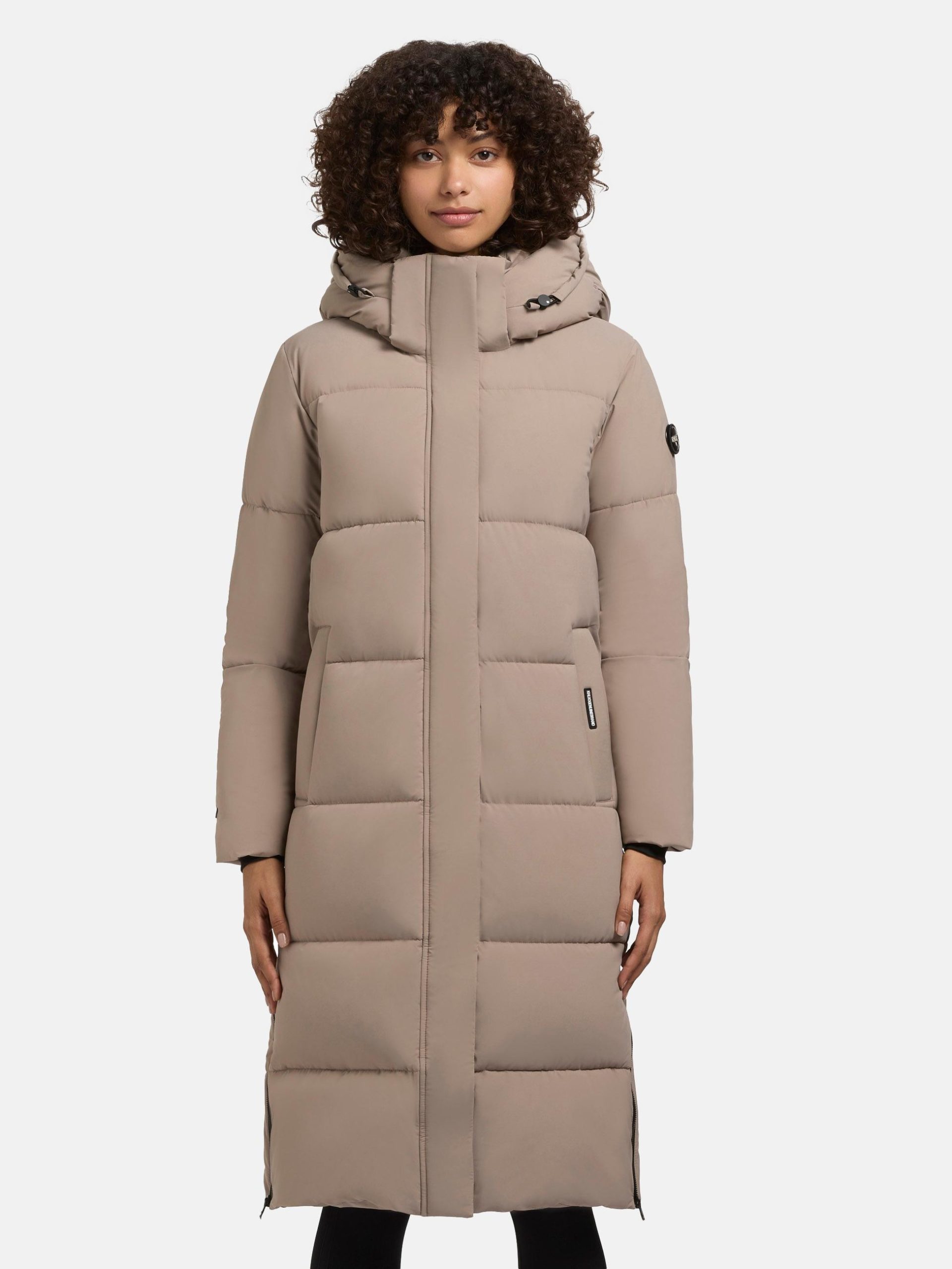 khujo Steppmantel "Rachel Matt-YM" Warmer gesteppter Damen Mantel mit (abnehmbarer Kapuze)