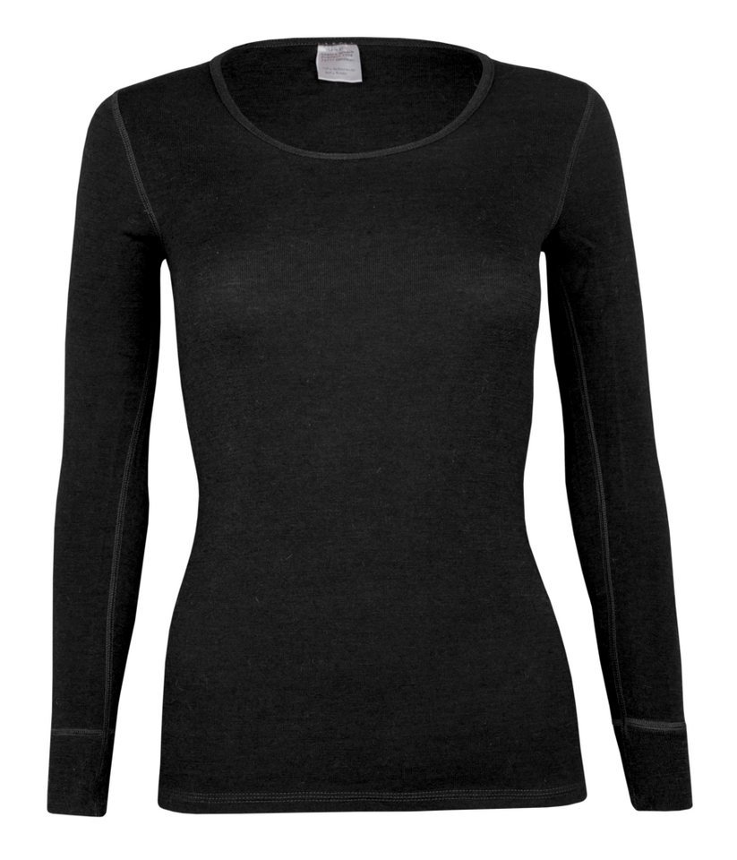 wobera NATUR Unterhemd Langarmshirt/Unterhemd langer Arm für Damen mit Schurwolle&Seide
