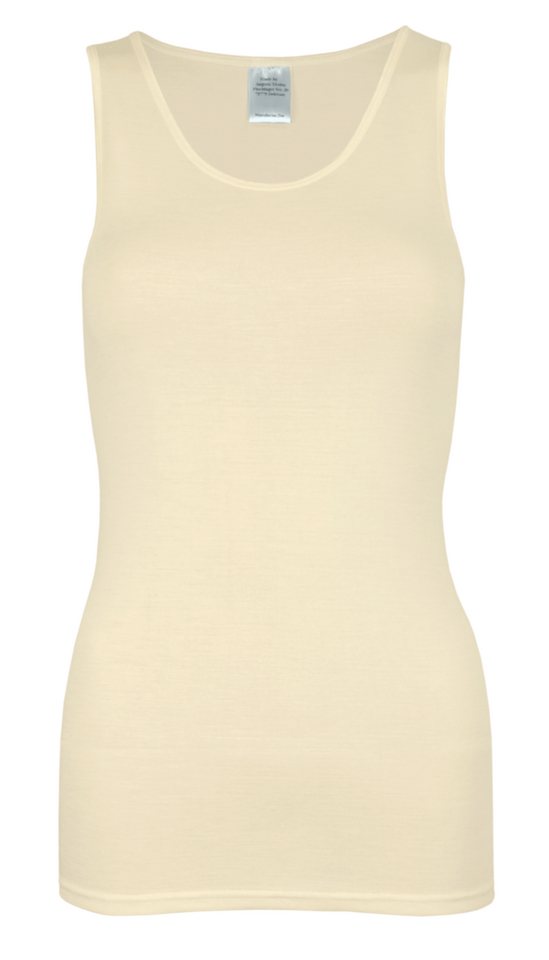 wobera NATUR Unterhemd Tanktop oder Unterhemd ohne Arm für Damen mit Schurwolle&Seide Hergestellt in Deutschland