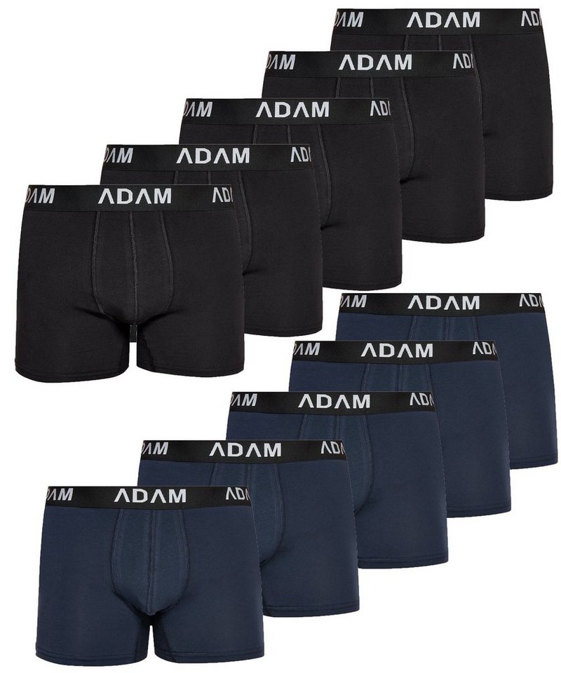 ADAM JEANS Boxershorts Herren Boxershorts aus extra weicher 100% Baumwolle Trunks Men Boxer-1 (10-St., 2er Set, 6er Set, 8er Set, 10er Set, 12er Set) Boxershorts Herren Boxer Shorts Männer Unterhosen Trunks Underwear