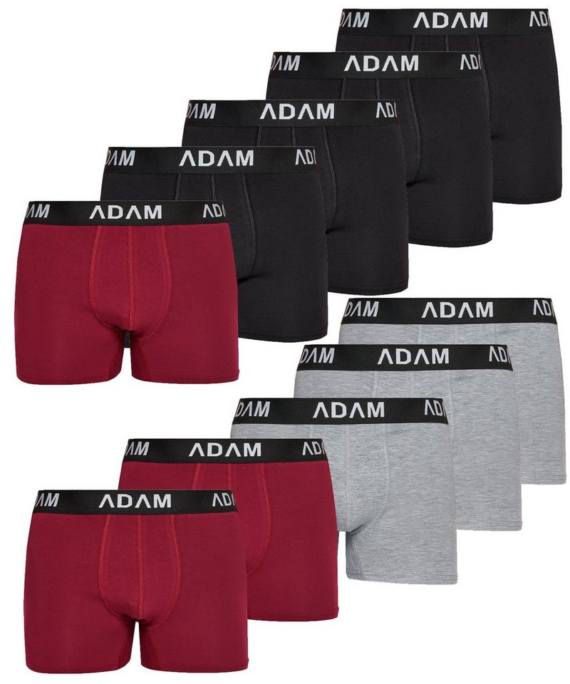 ADAM JEANS Boxershorts Herren Boxershorts aus extra weicher Baumwolle Boxer-1 (10-St., 2er Set, 6er Set, 8er Set, 10er Set, 12er Set) Boxershorts Herren Boxer Shorts Männer Unterhosen Trunks Underwear