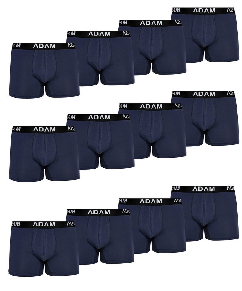 ADAM JEANS Boxershorts Herren Boxershorts aus extra weicher Baumwolle Boxer-1 (12-St., 2er Set, 6er Set, 8er Set, 10er Set, 12er Set) Boxershorts Herren Boxer Shorts Männer Unterhosen Trunks Underwear