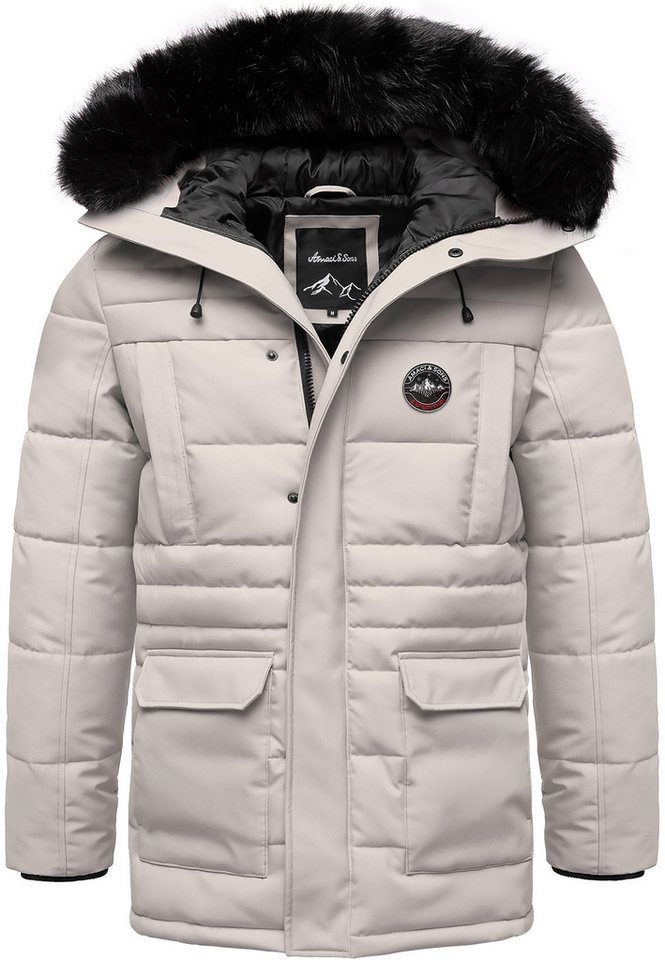 Amaci&Sons Winterjacke TULSA Winterjacke Herren Gefütterte Dicke Winter Jacke Mantel Parka mit Kapuze