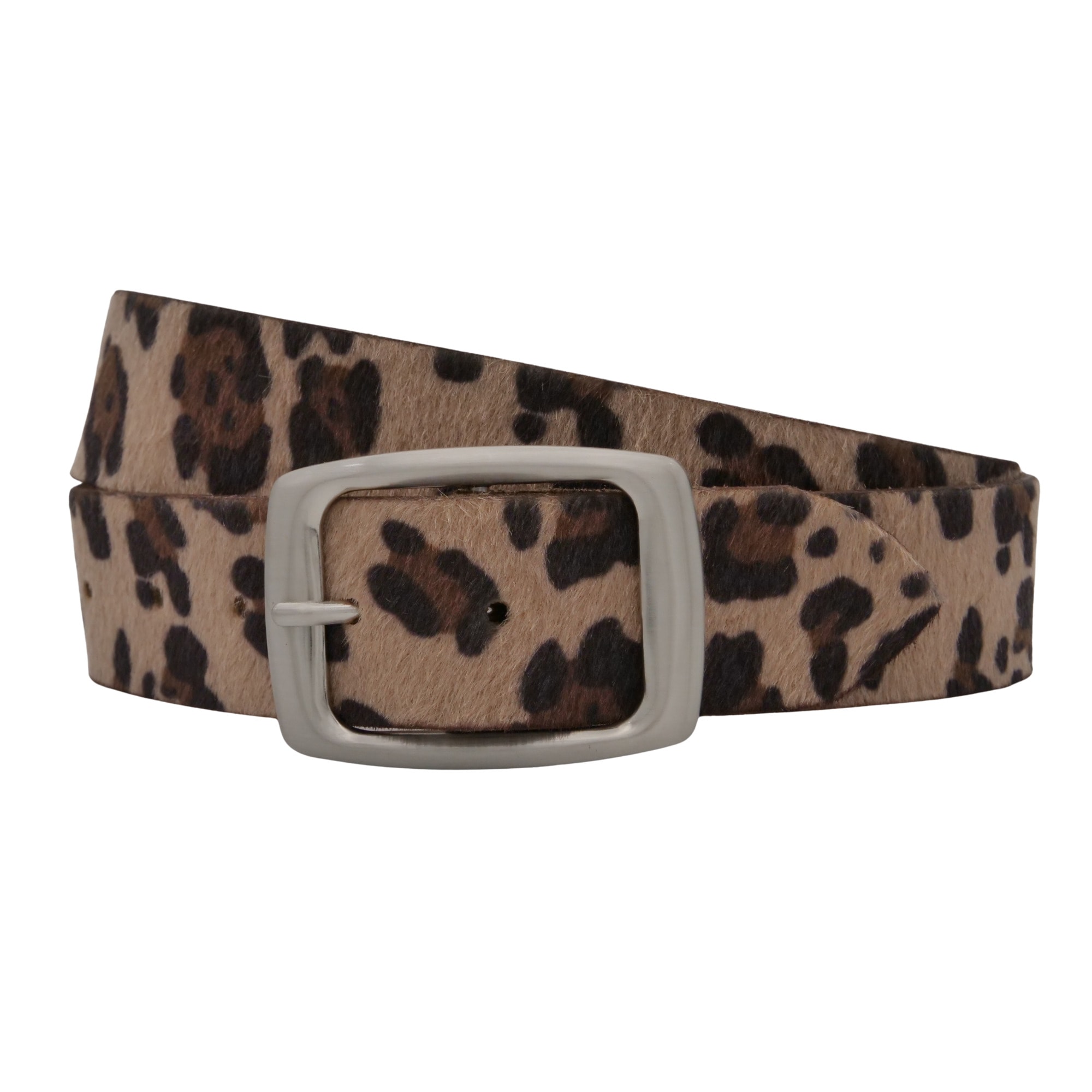 AnnaMatoni Ledergürtel "AnnaMatoni Damen Ledergürtel hochwertiges Kunstfell in Leo Optik"