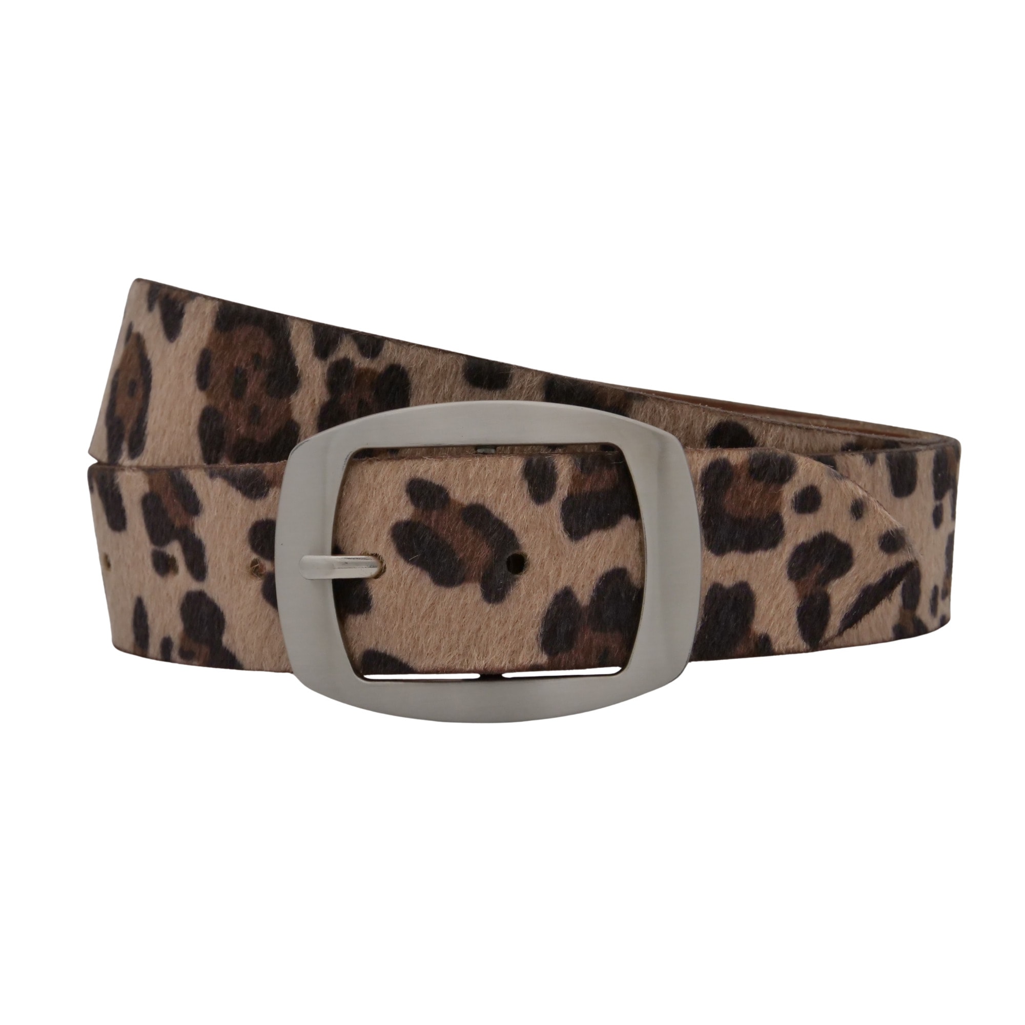 AnnaMatoni Ledergürtel "AnnaMatoni Damen Ledergürtel in hochwertigem Kunstfell in Leo"