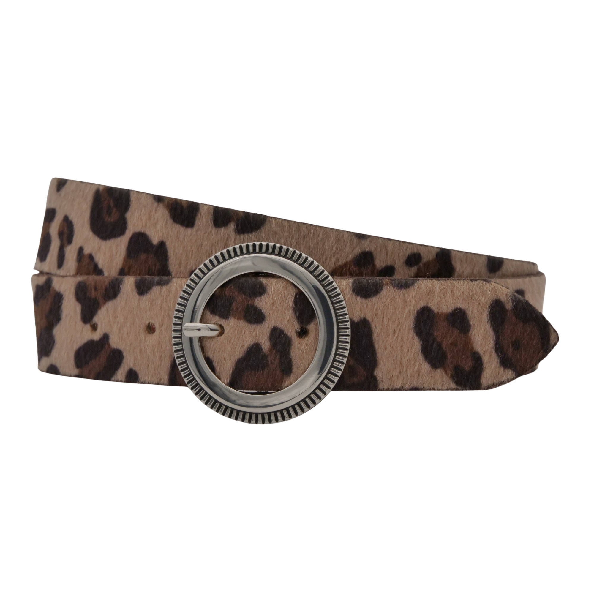 AnnaMatoni Ledergürtel "AnnaMatoni Damen Ledergürtel in hochwertigem Kunstfell in Leo"