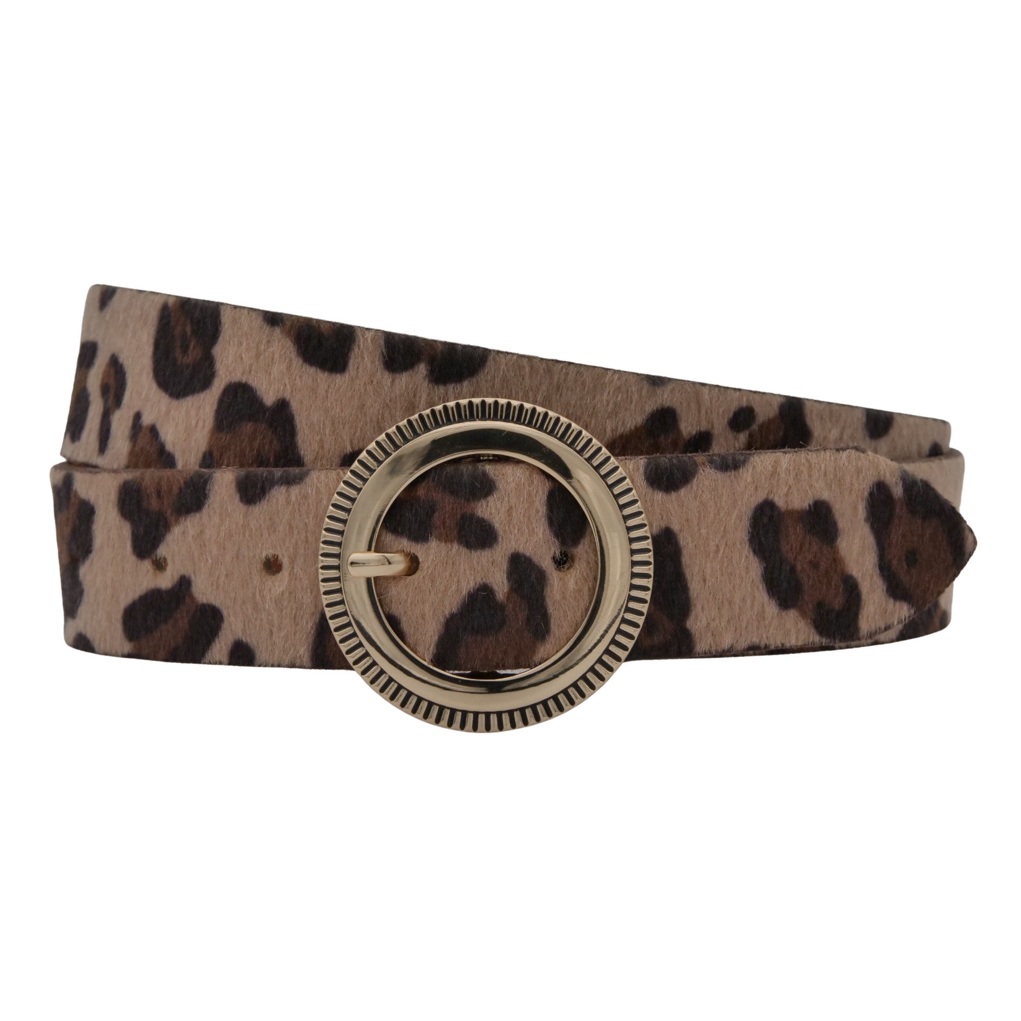 AnnaMatoni Ledergürtel "AnnaMatoni Damen Ledergürtel in hochwertigem Kunstfell in Leo"