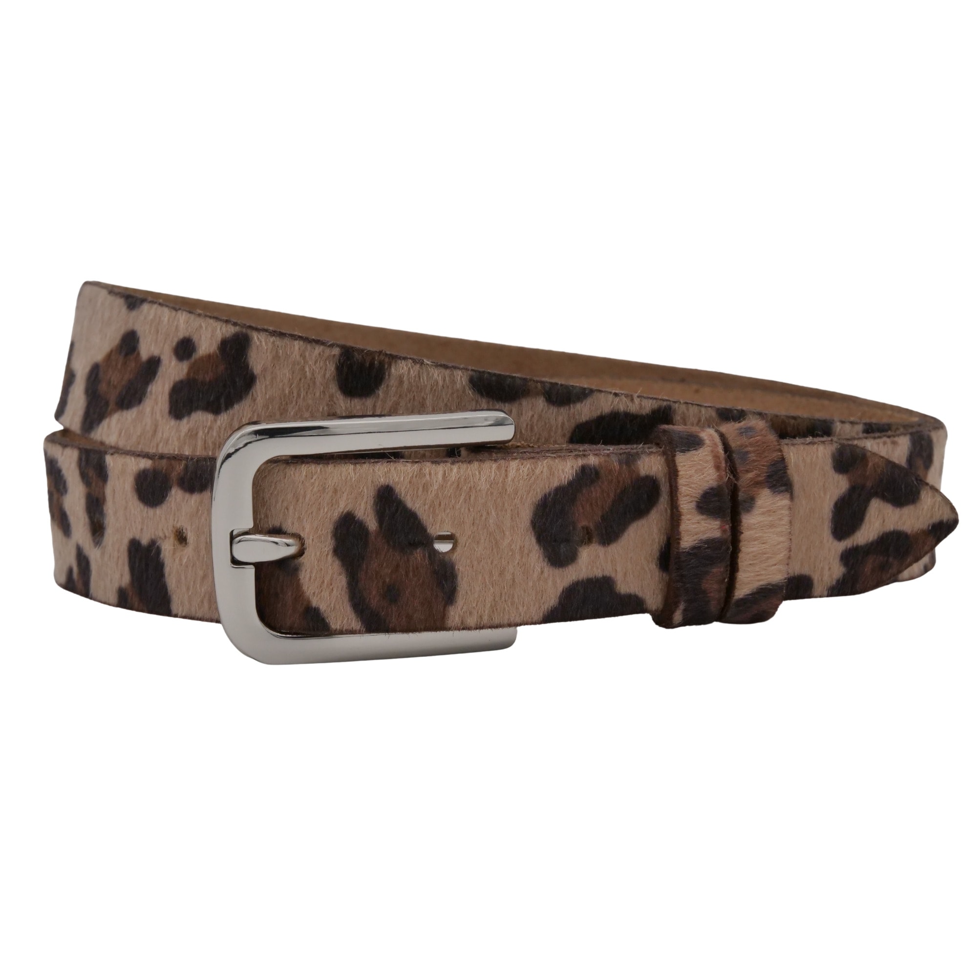 AnnaMatoni Ledergürtel "AnnaMatoni Damen Ledergürtel in hochwertigem Kunstfell in Leo"