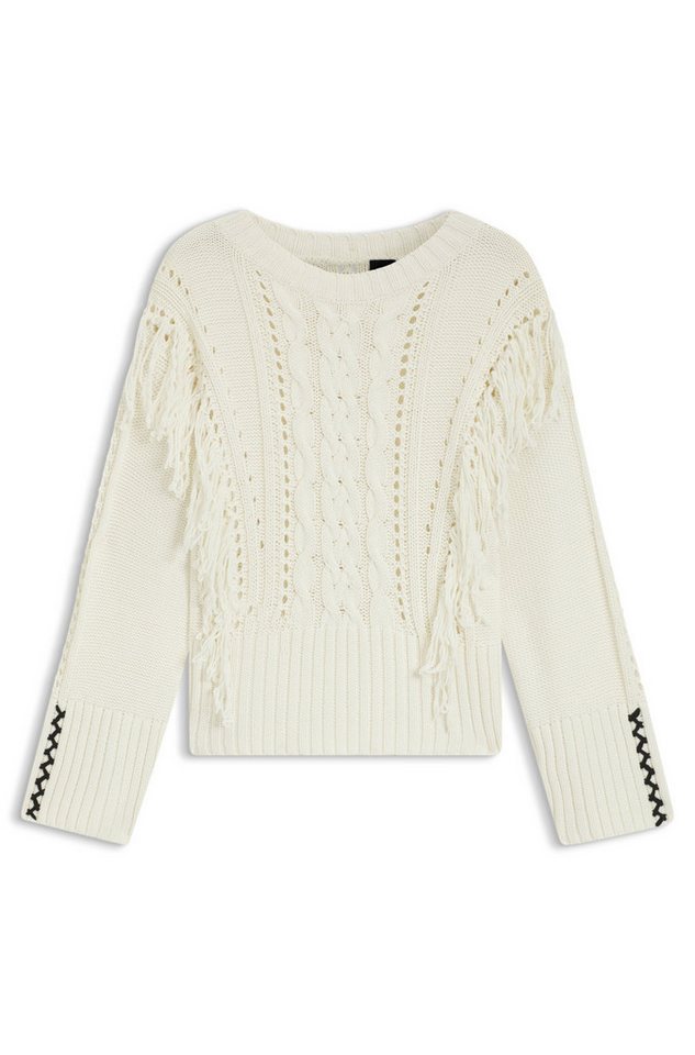 BOSS ORANGE Strickpullover Pullover mit Flechtmuster Fitto