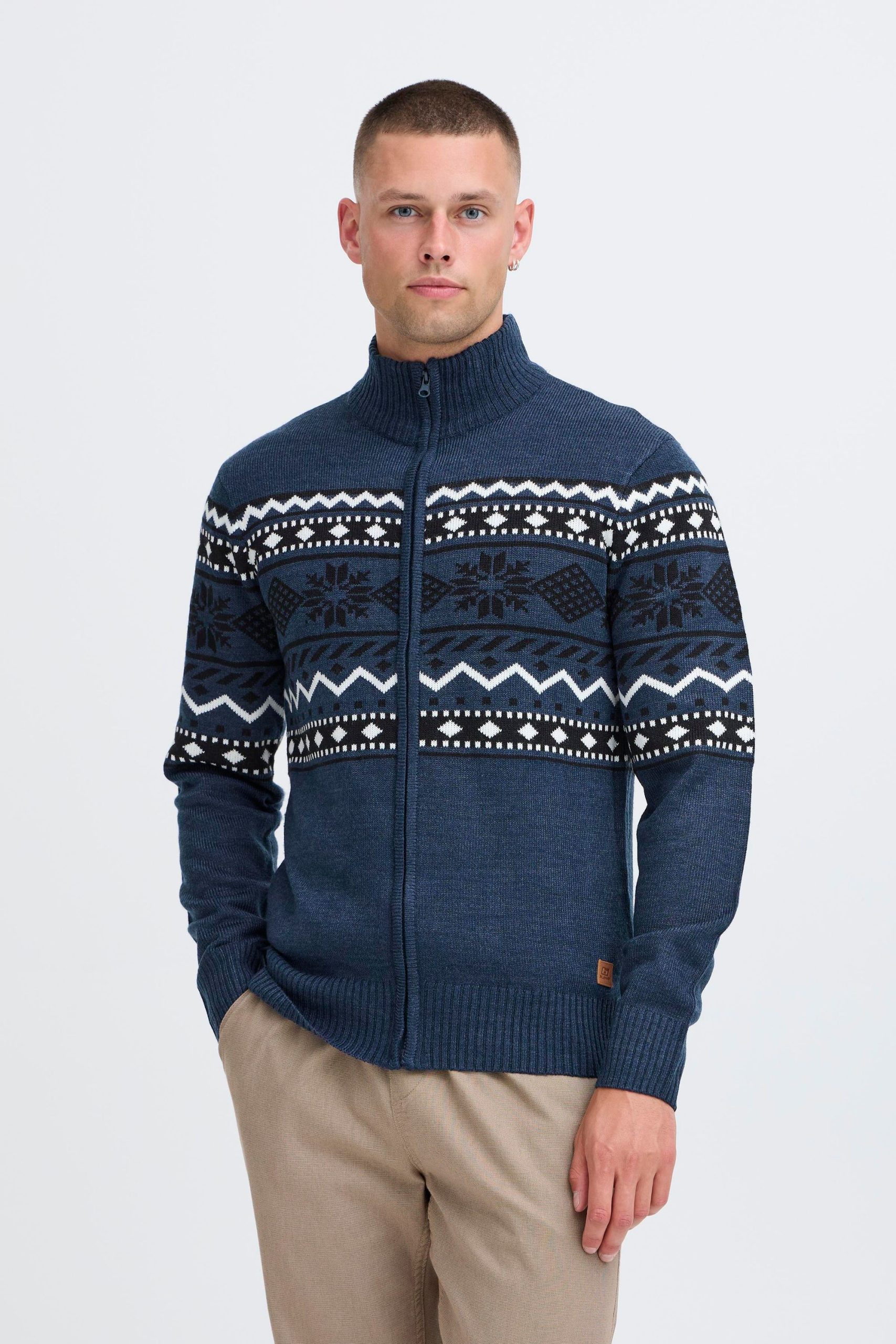 Blend Strickjacke "BHNova" Stilvolle Strickjacke mit Norweger-Muster