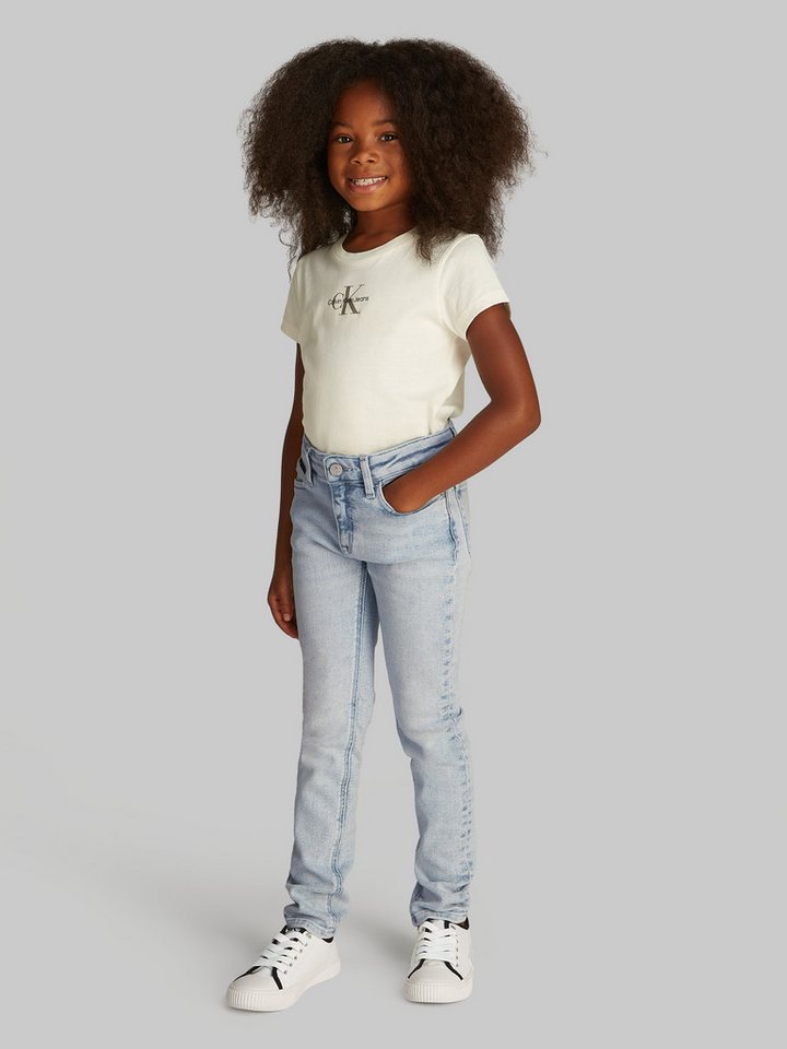 Calvin Klein Jeans Skinny-fit-Jeans MR SKINNY DENIM CLEAN BLUE STR in heller Waschung