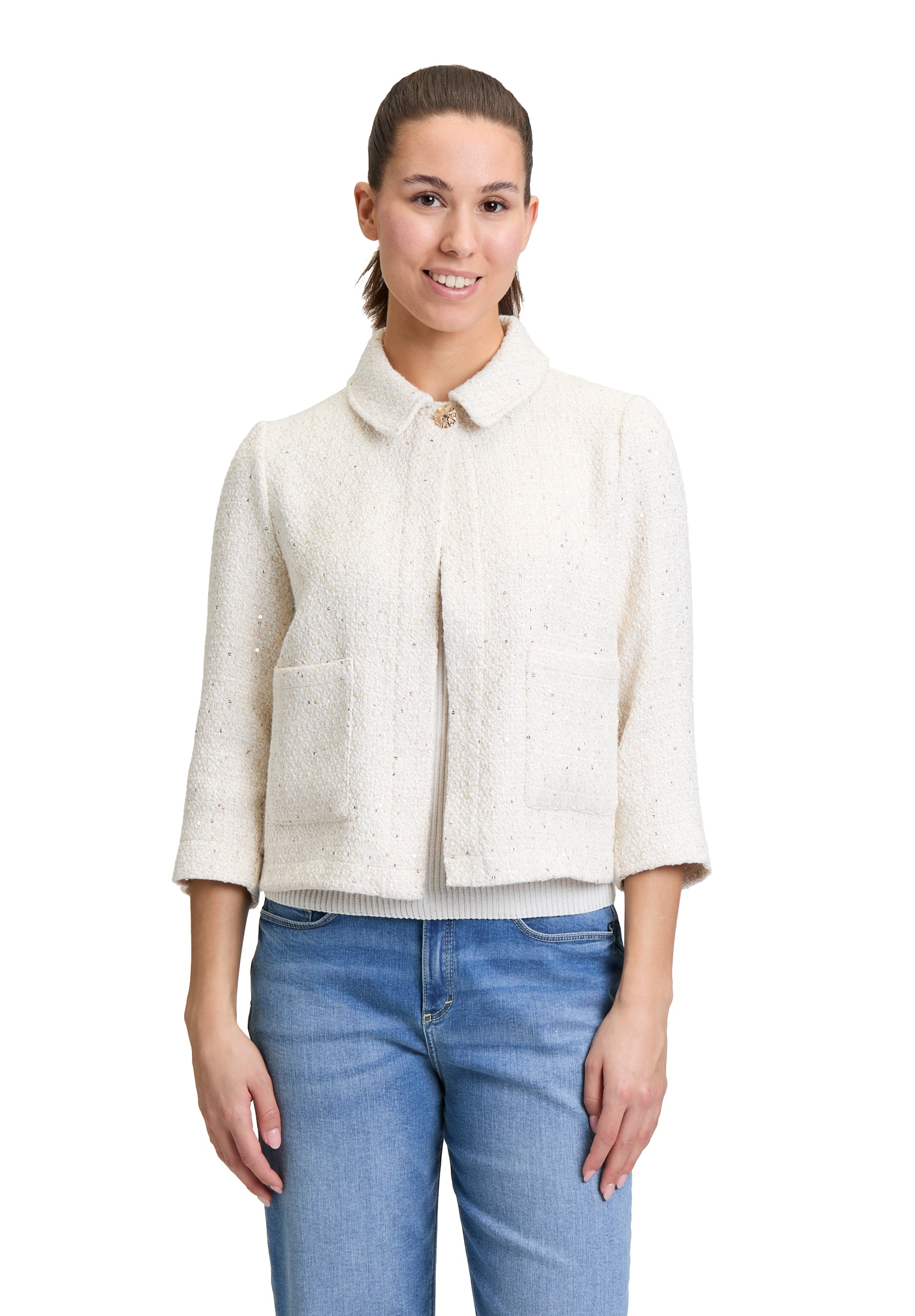 Cartoon Jackenblazer "Damen mit Taschen" Material