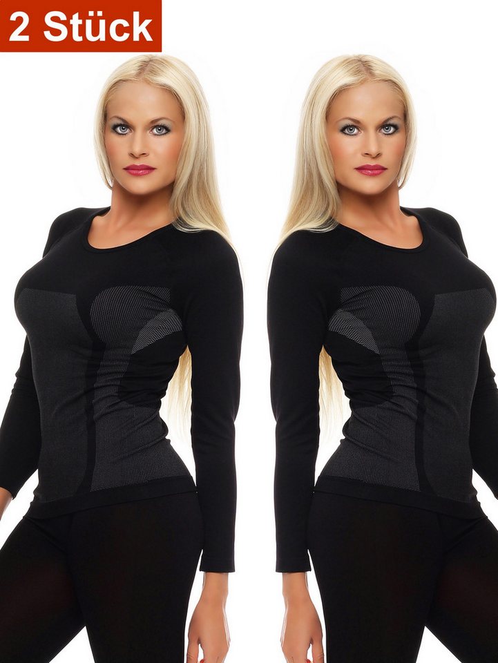 Cocain underwear Funktionsunterhemd (2 Stück) Warme lange Ski Unterwäsche Damen Thermounterwäsche (Spar-Packung, 2-St) hochfunktionelle Membrantechnologie