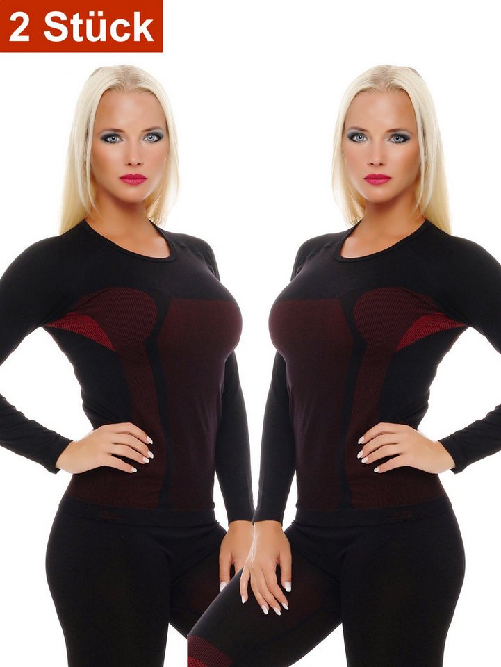 Cocain underwear Funktionsunterhemd (2 Stück) Warme lange Ski Unterwäsche Damen Thermounterwäsche (Spar-Packung, 2-St) hochfunktionelle Membrantechnologie