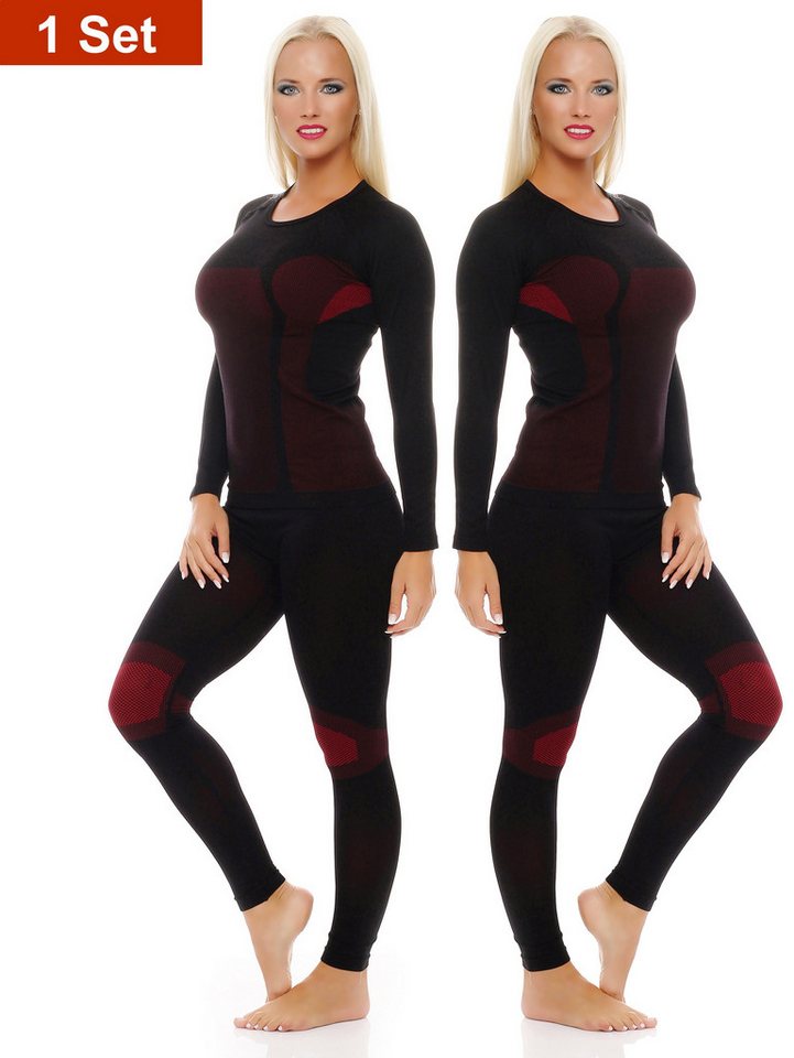 Cocain underwear Funktionsunterhemd (2 Stück) Warme lange Ski Unterwäsche Damen Thermounterwäsche (Spar-Packung, 2-St) hochfunktionelle Membrantechnologie