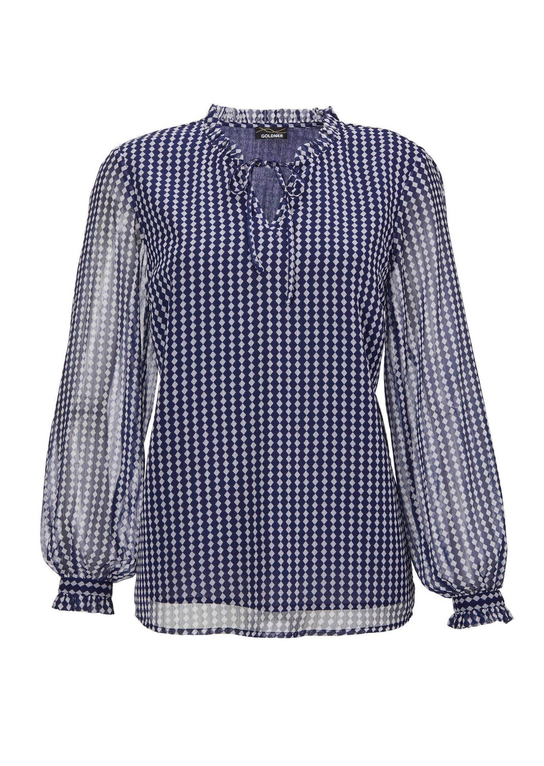 GOLDNER Chiffonbluse "Bluse" Mit femininen Rüschendetails
