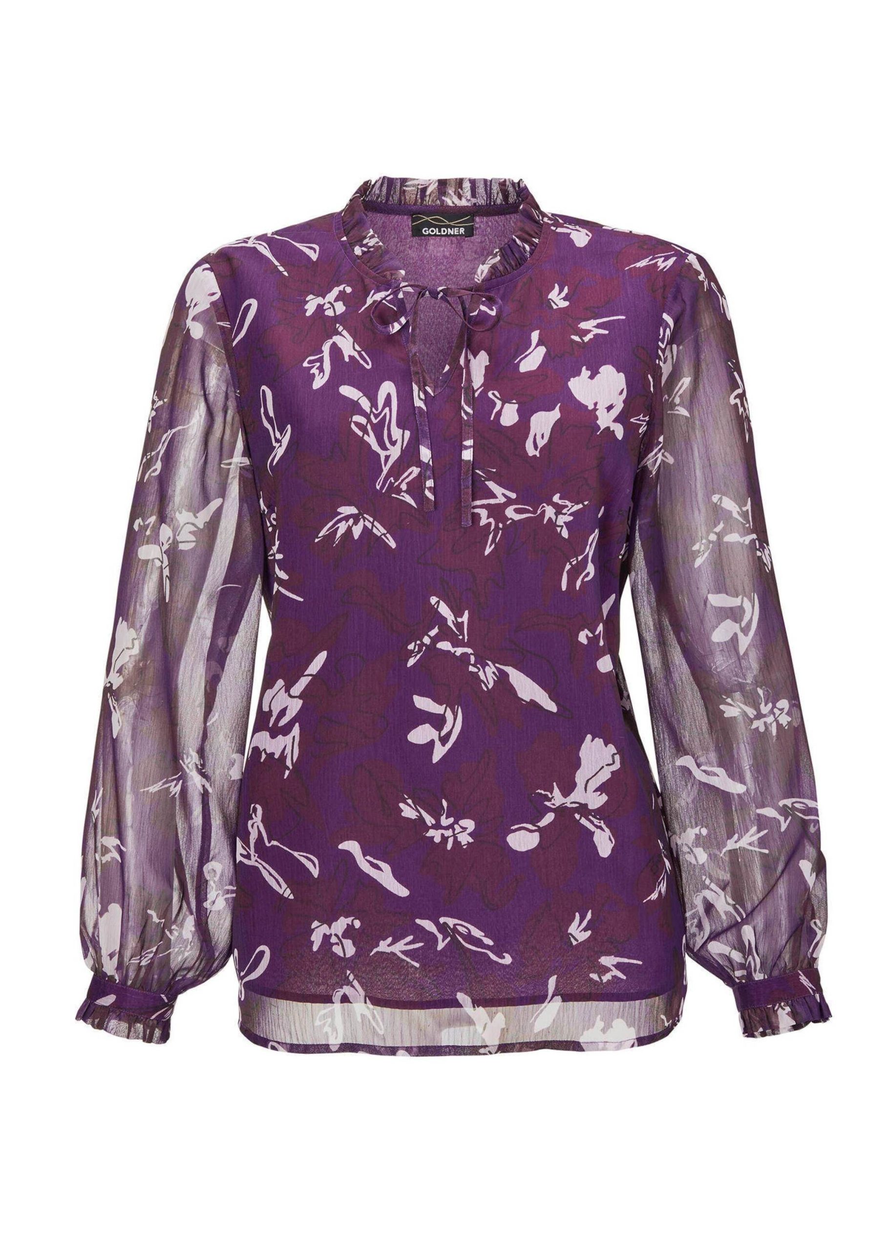 GOLDNER Chiffonbluse "Bluse" Mit femininen Rüschendetails
