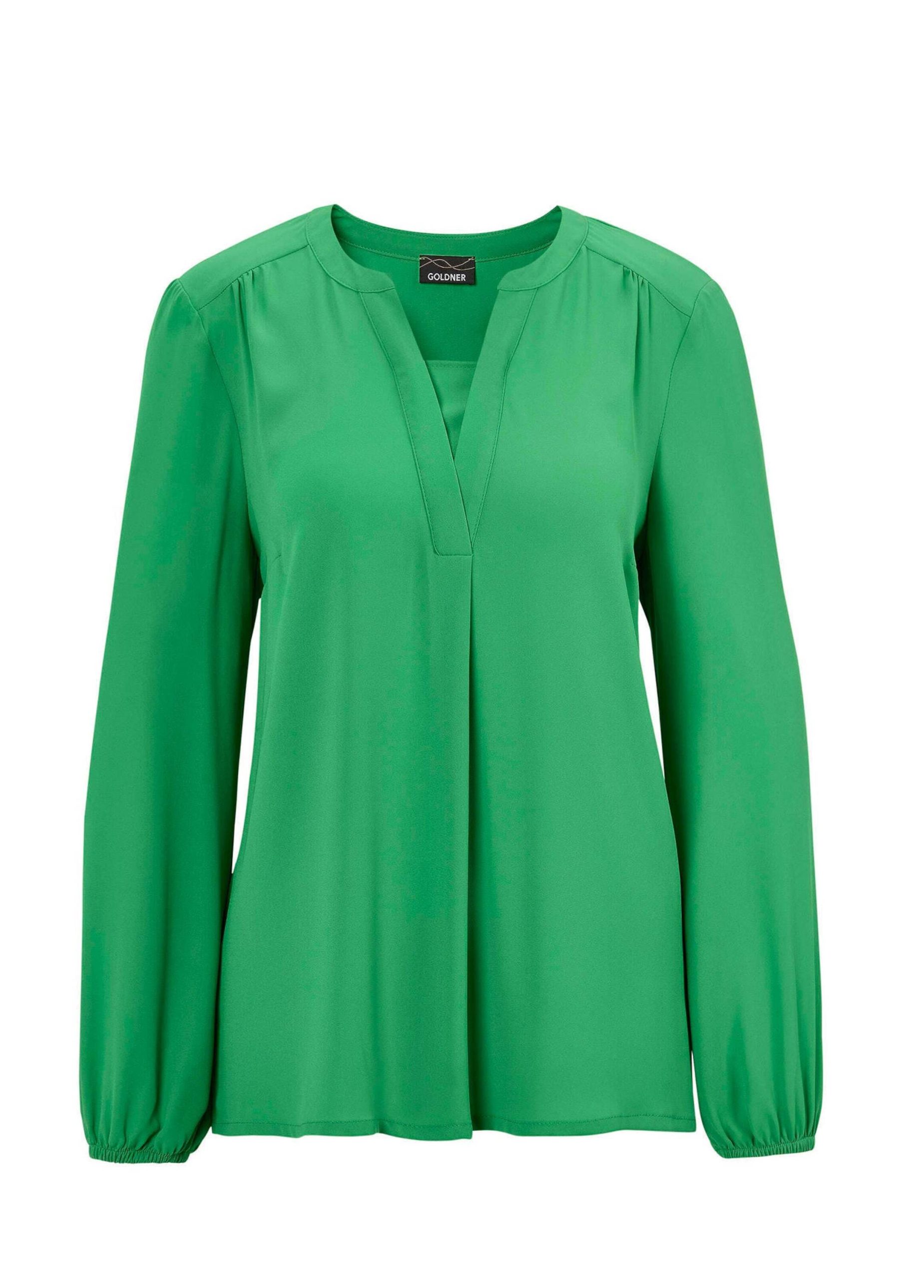 GOLDNER Tunika "Bluse mit Tunika Ausschnitt" Falten