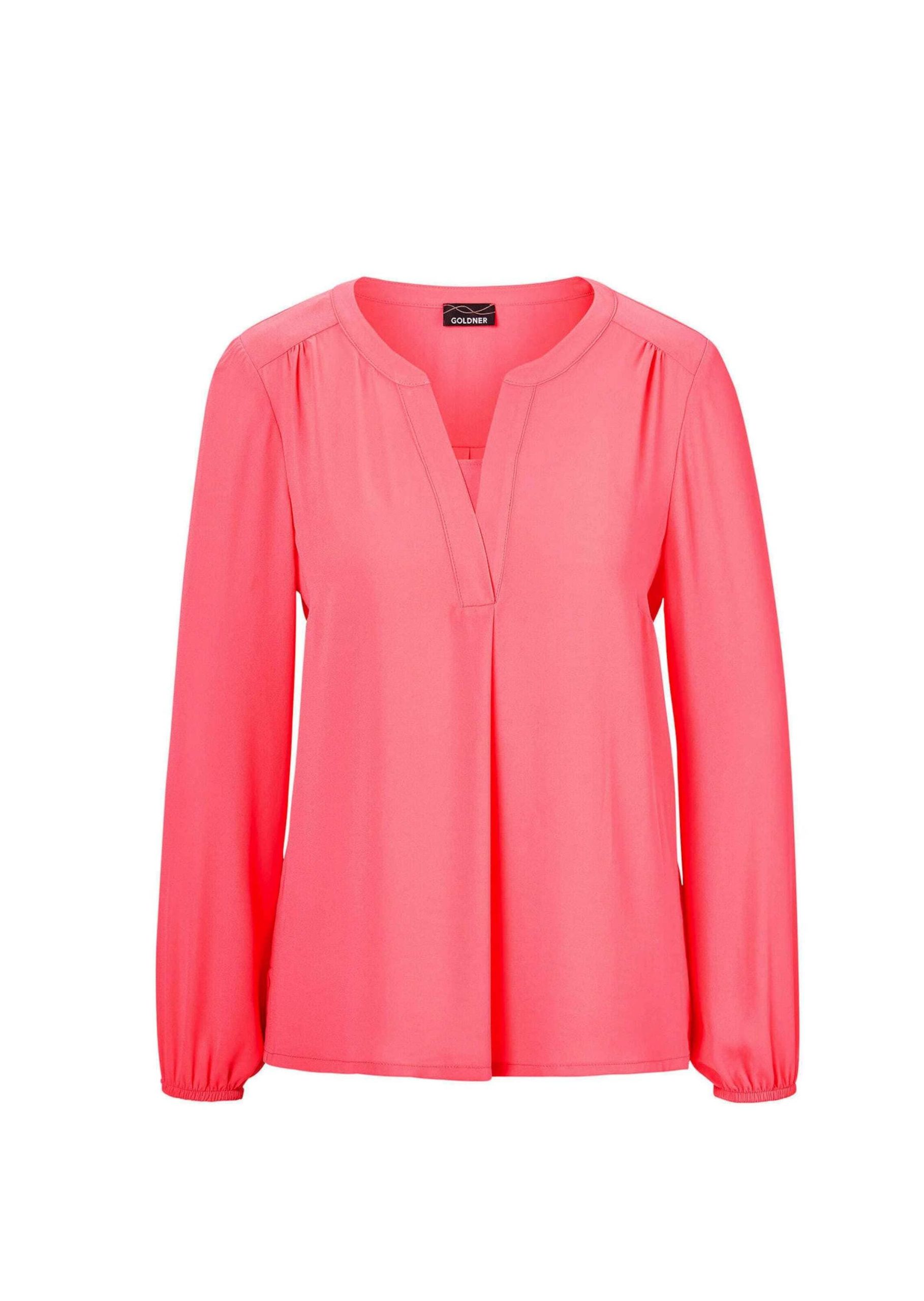 GOLDNER Tunika "Bluse mit Tunika Ausschnitt" Falten