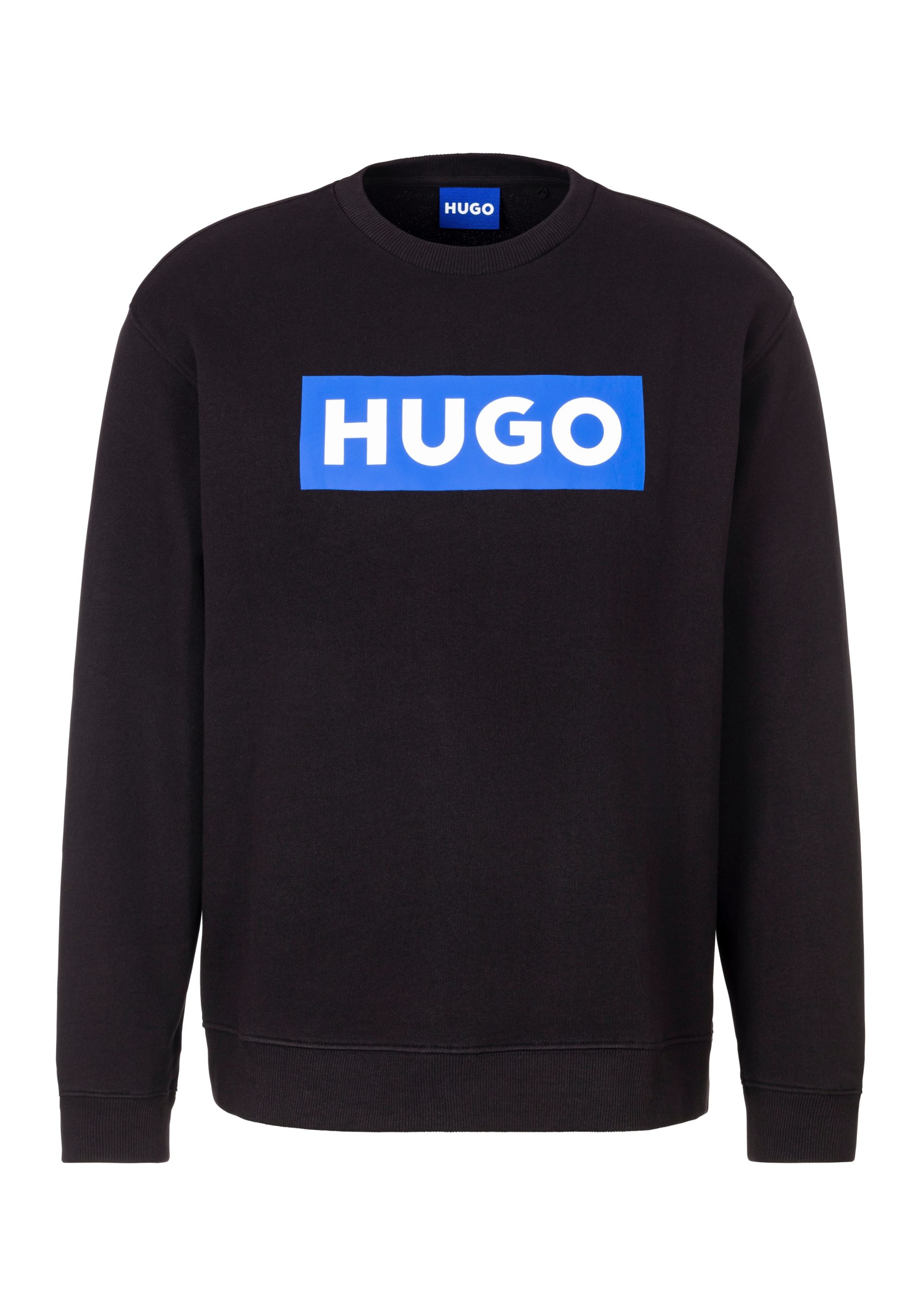 HUGO Blue Sweatshirt "Classic Crew", mit Frontprint, Relaxed Fit